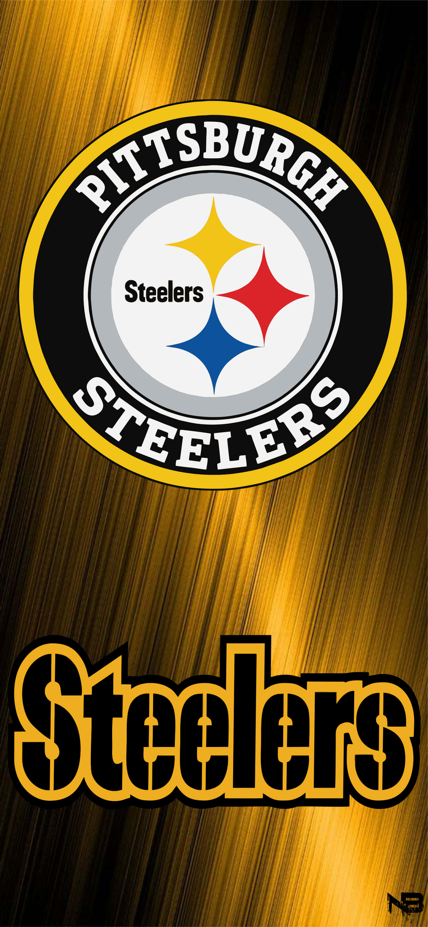 Pittsburgh Steelers, gold, black, 2K Phone Wallpaper