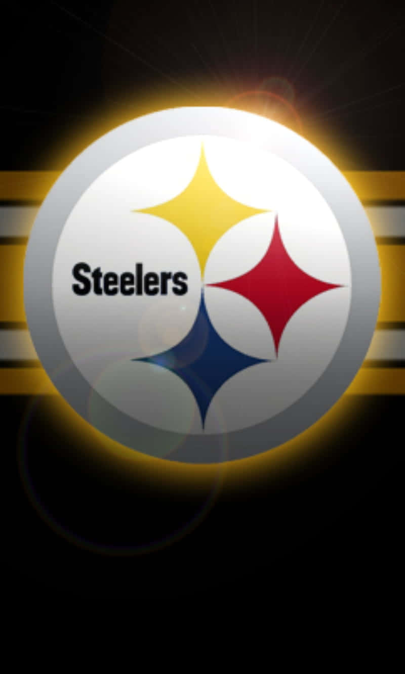 Pittsburgh Steelers Logo, glowing, radiant yellow light, HD Phone Wallpaper