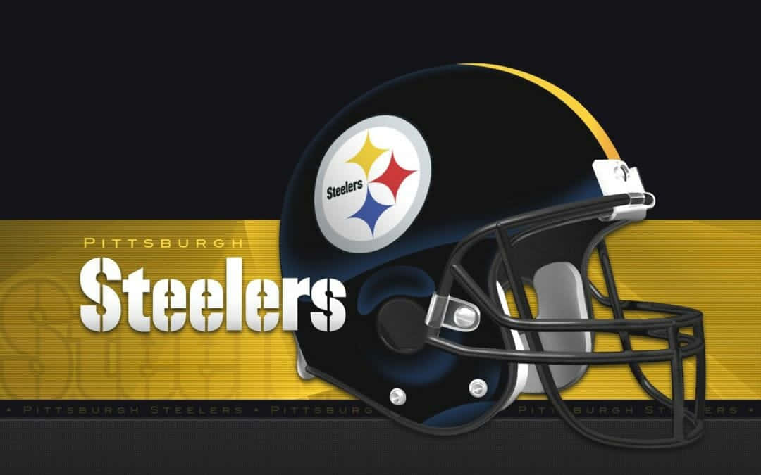 Pittsburgh Steelers Logo, helmet, black, SD Desktop Wallpaper