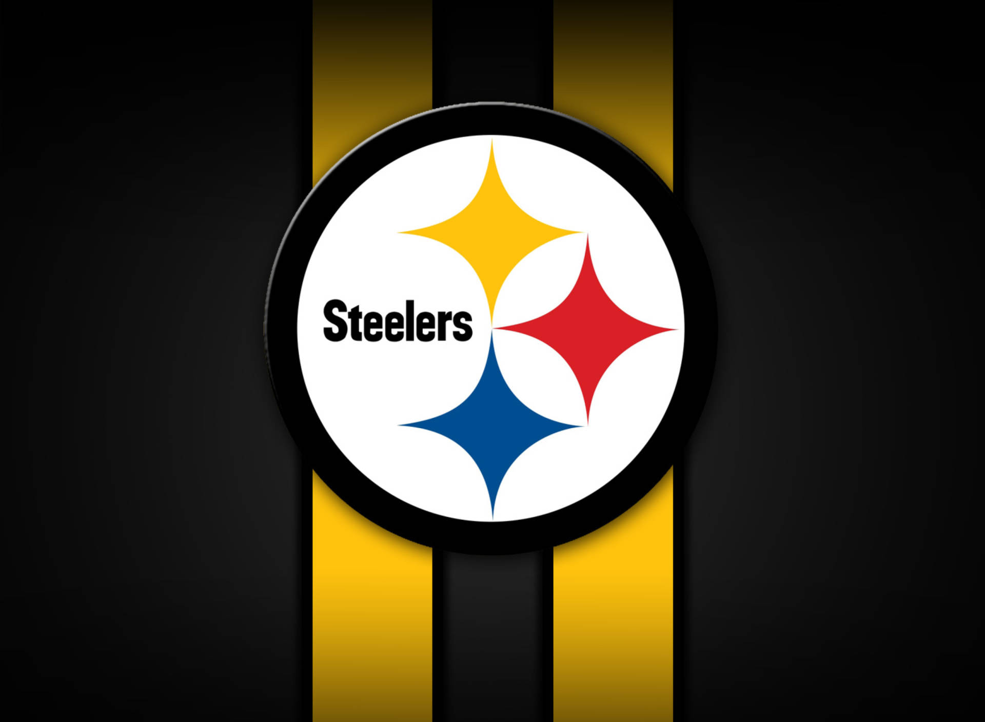 Pittsburgh Steelers, football logo, black and gold, Full HD Desktop Wallpaper