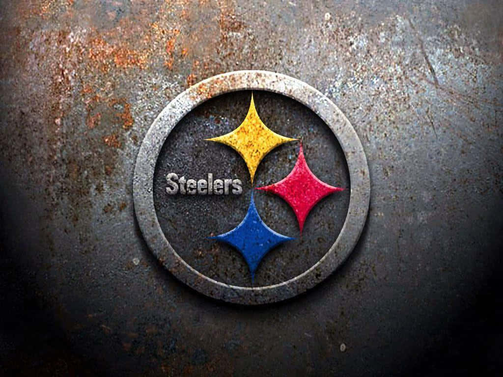 Pittsburgh Steelers, Steelers Logo, yellow red and blue stars, SD Desktop Wallpaper