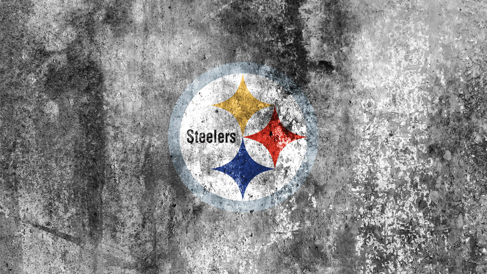 Pittsburgh Steelers Logo, weathered concrete wall, gritty texture, Full HD Desktop Wallpaper