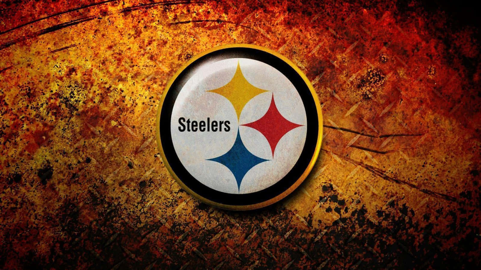 Pittsburgh Steelers, steelers logo, rusted orange, HD Desktop Wallpaper