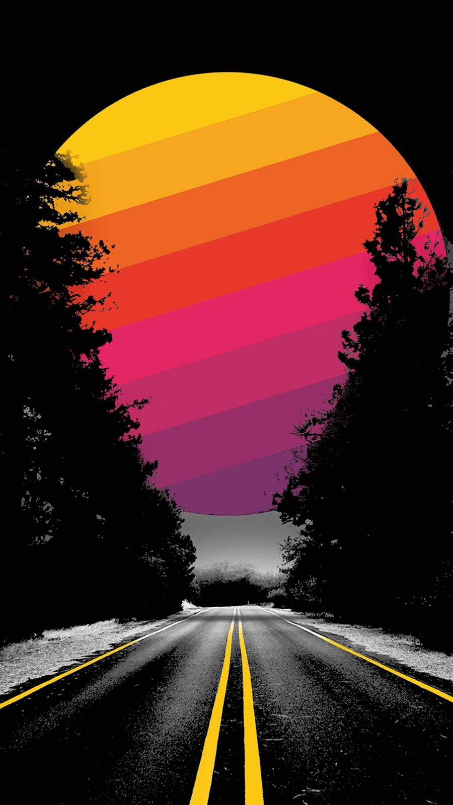 Pixel 3 XL, colorful sunset, orange, HD Phone Wallpaper