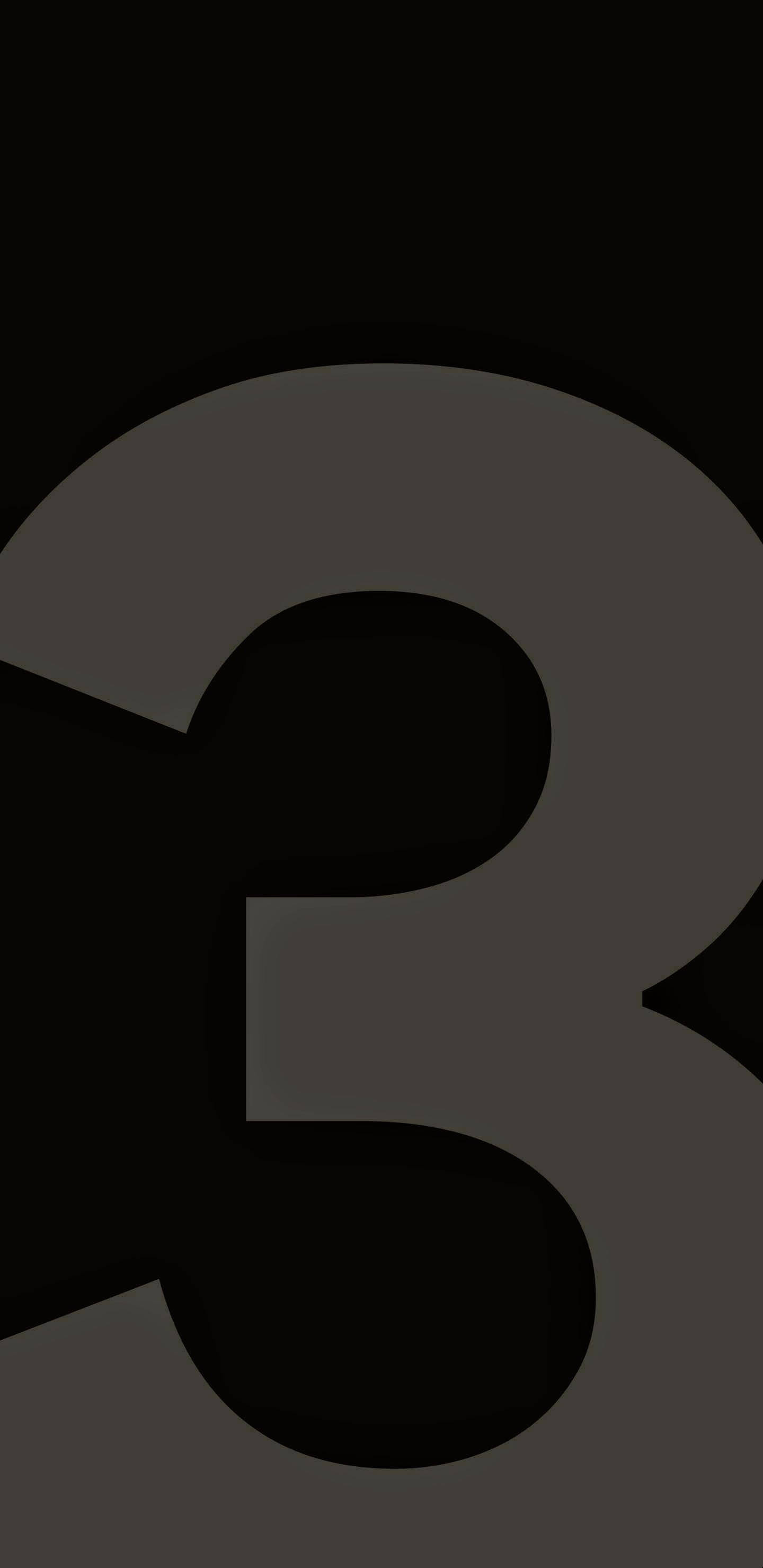 Pixel 3 XL, black, number three, 2K Phone Wallpaper