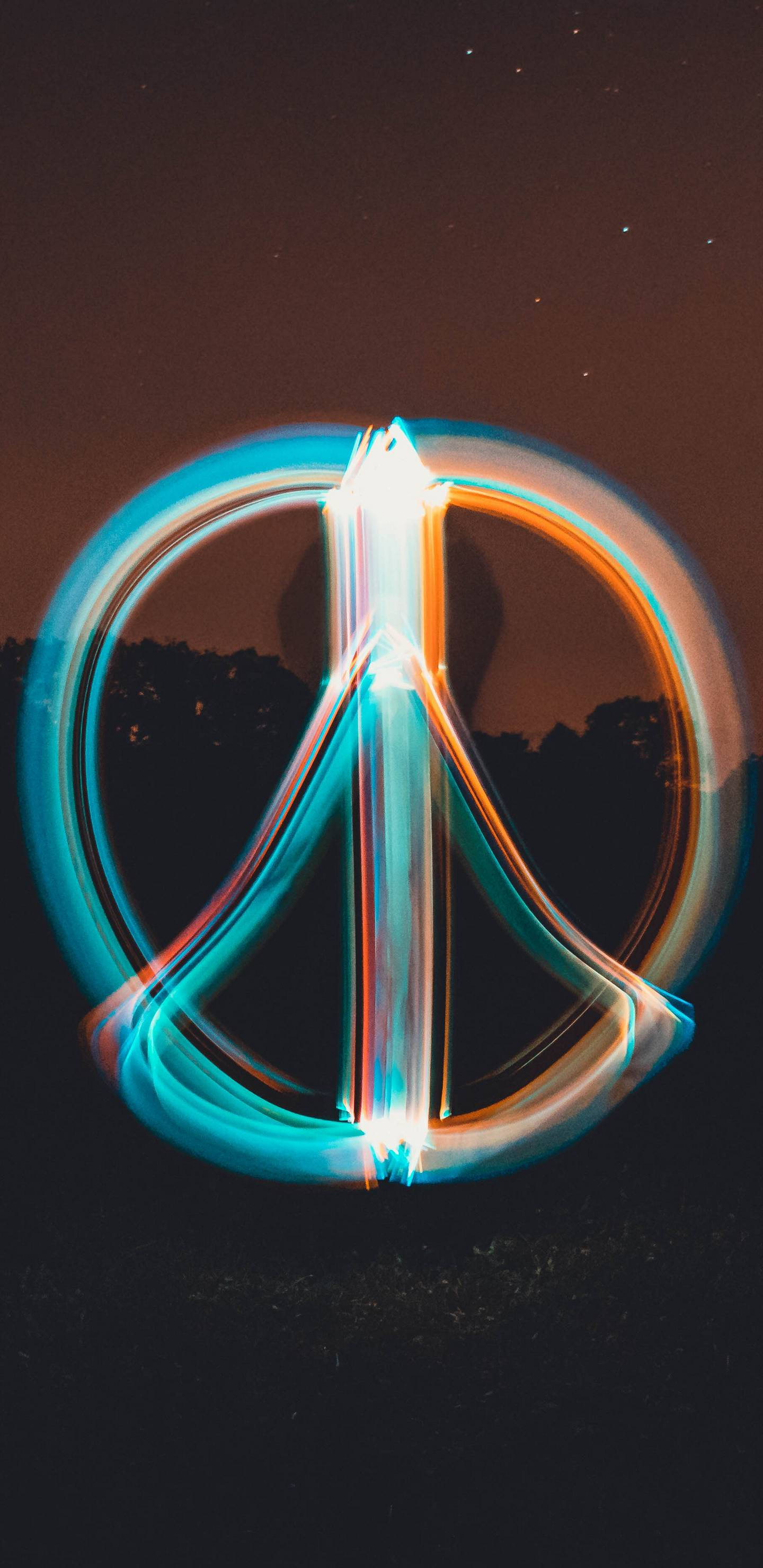 Pixel 3 XL, peace symbol, light painting, 2K Phone Wallpaper