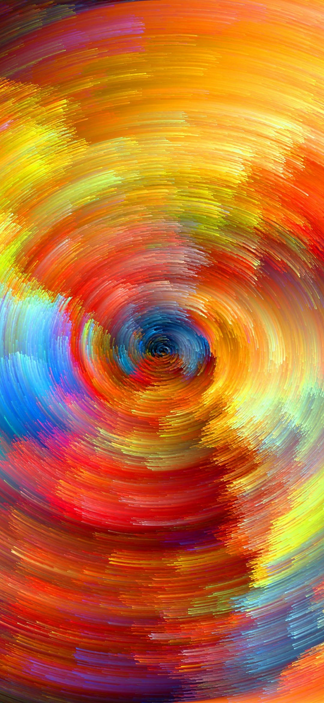 Pixel 5, swirly abstract painting, radial brushstrokes, Full HD Phone Wallpaper