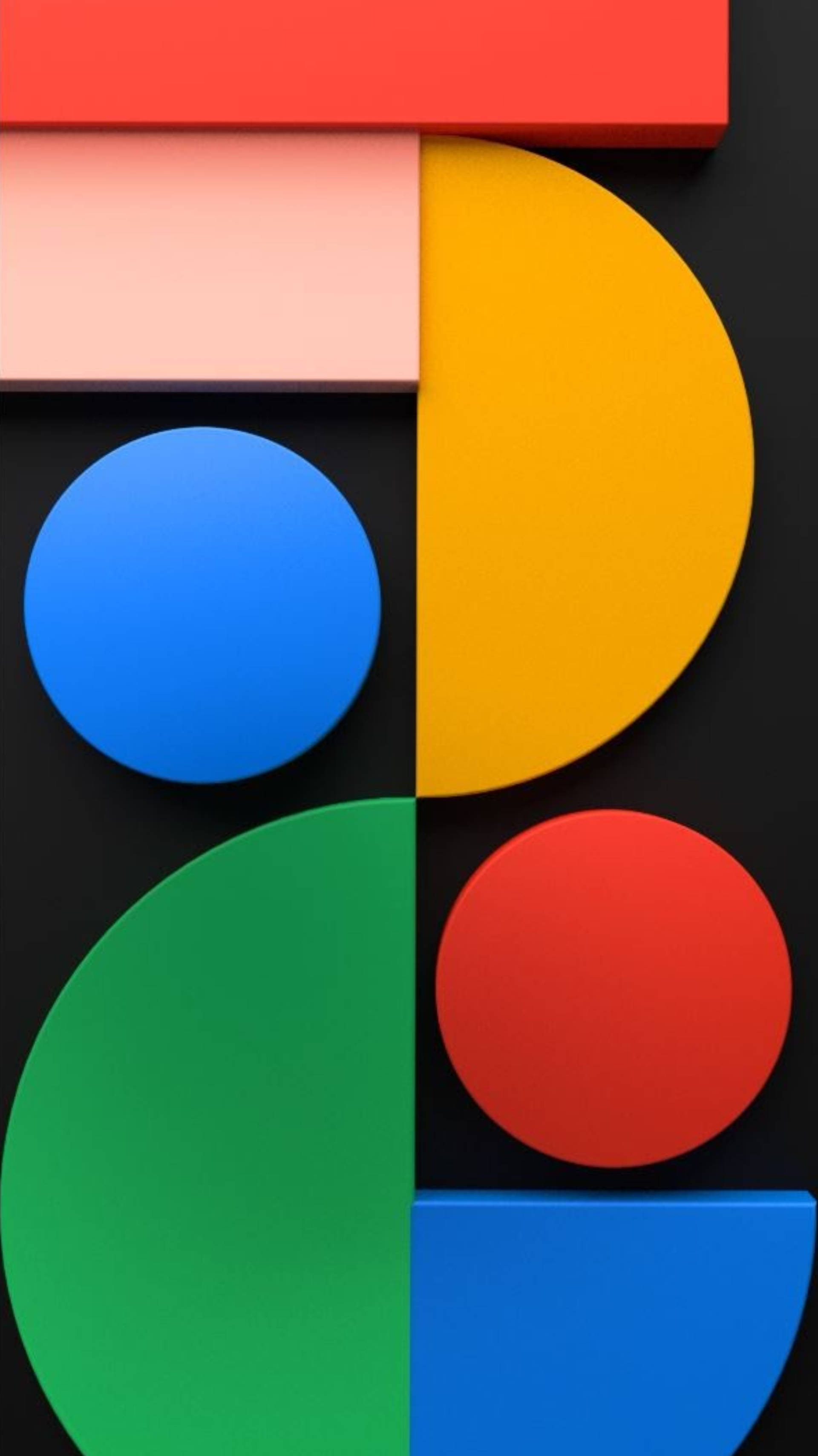 Pixel 5, abstract shapes, bold colors, 2K Phone Wallpaper