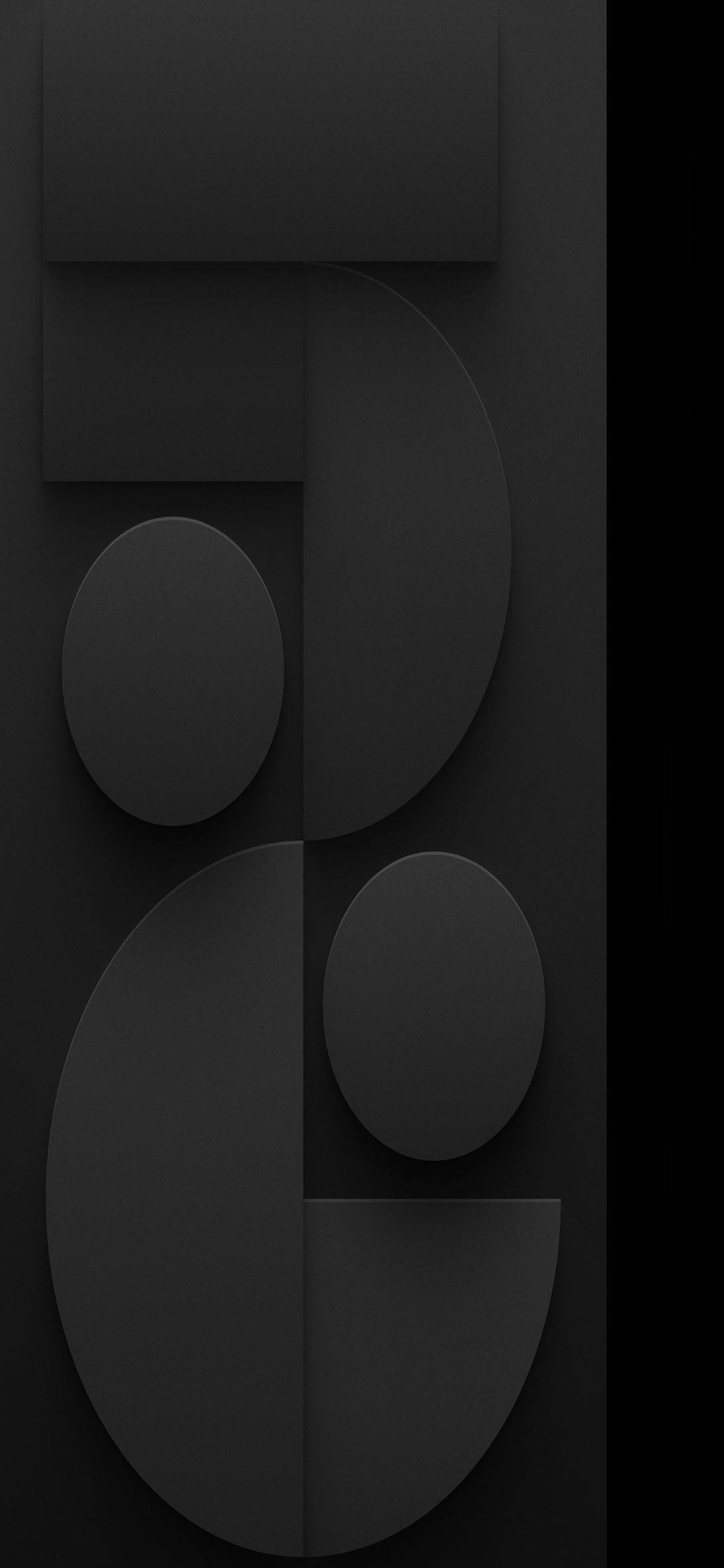 Pixel 5, matte black, geometric shapes, Full HD Phone Wallpaper