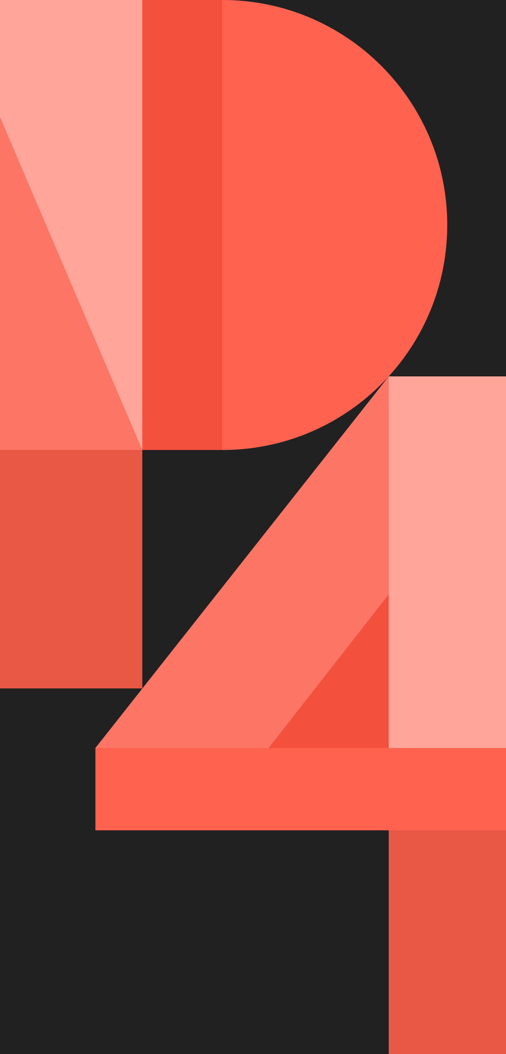 Pixel 4, dark mode, coral, 4K Phone Wallpaper
