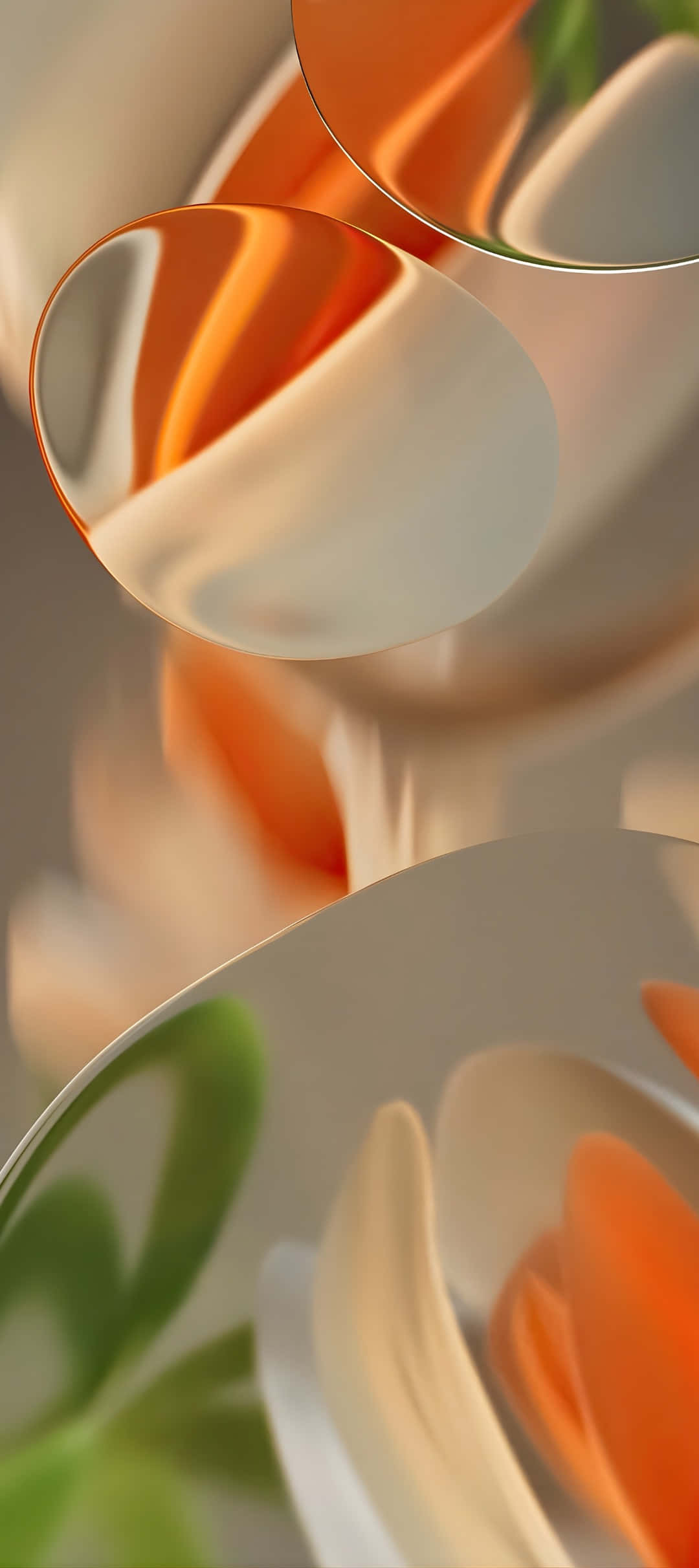 Pixel 9, abstract, warm orange cream, Full HD Phone Wallpaper