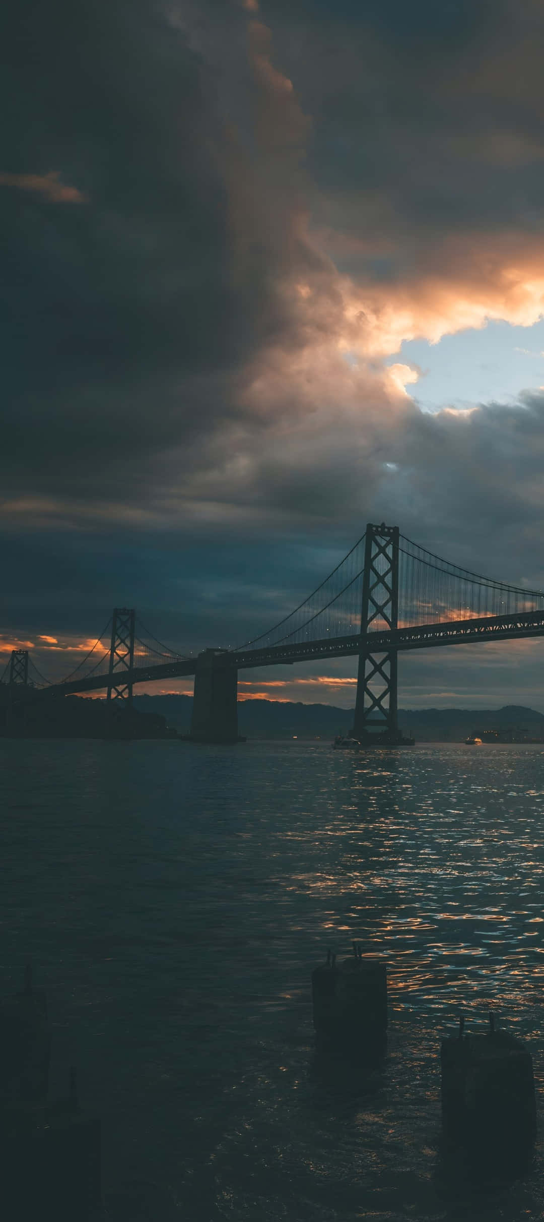 Pixel 9, suspension bridge, calm bay, Full HD Phone Wallpaper