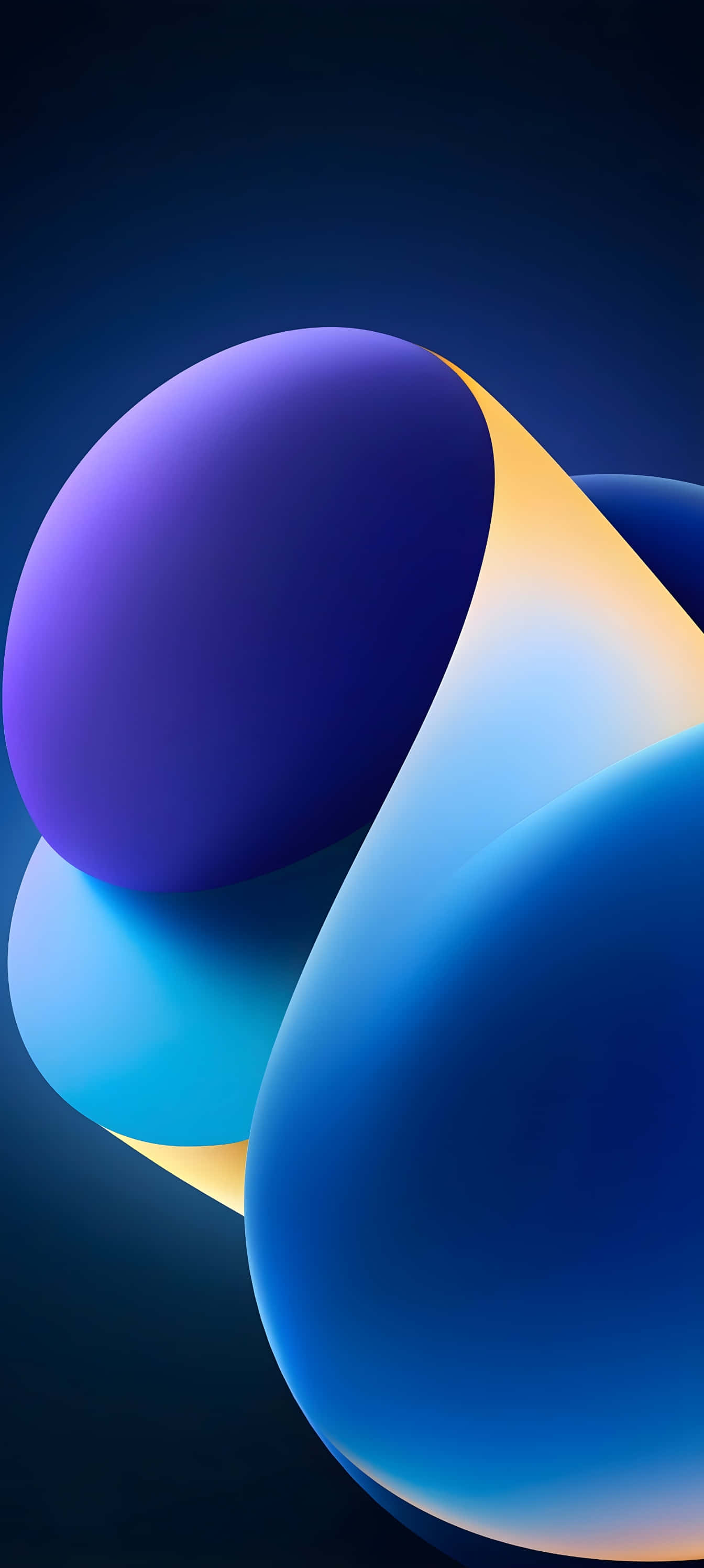 Pixel 9a, deep blue, golden yellow, 2K Phone Wallpaper