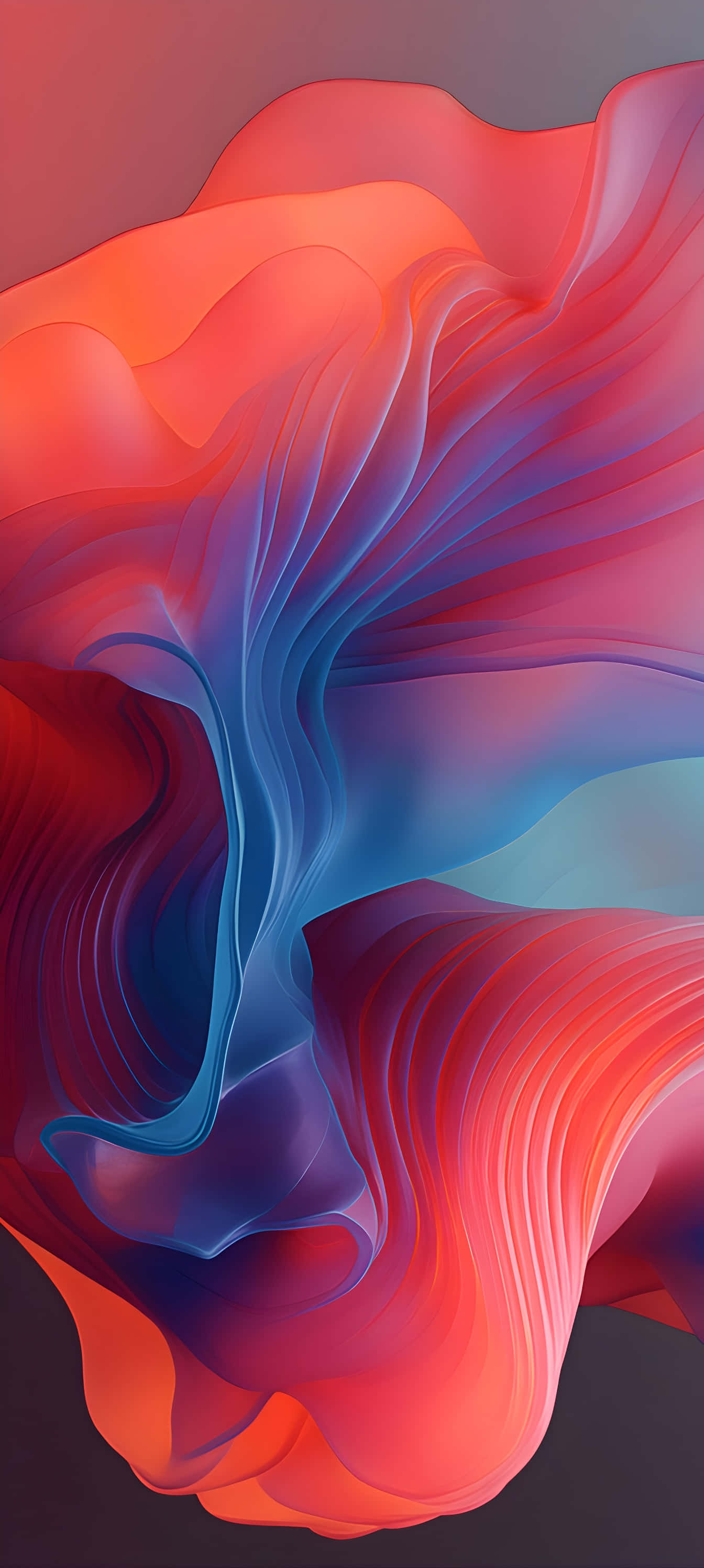 Pixel 9a, red orange, blue, 2K Phone Wallpaper