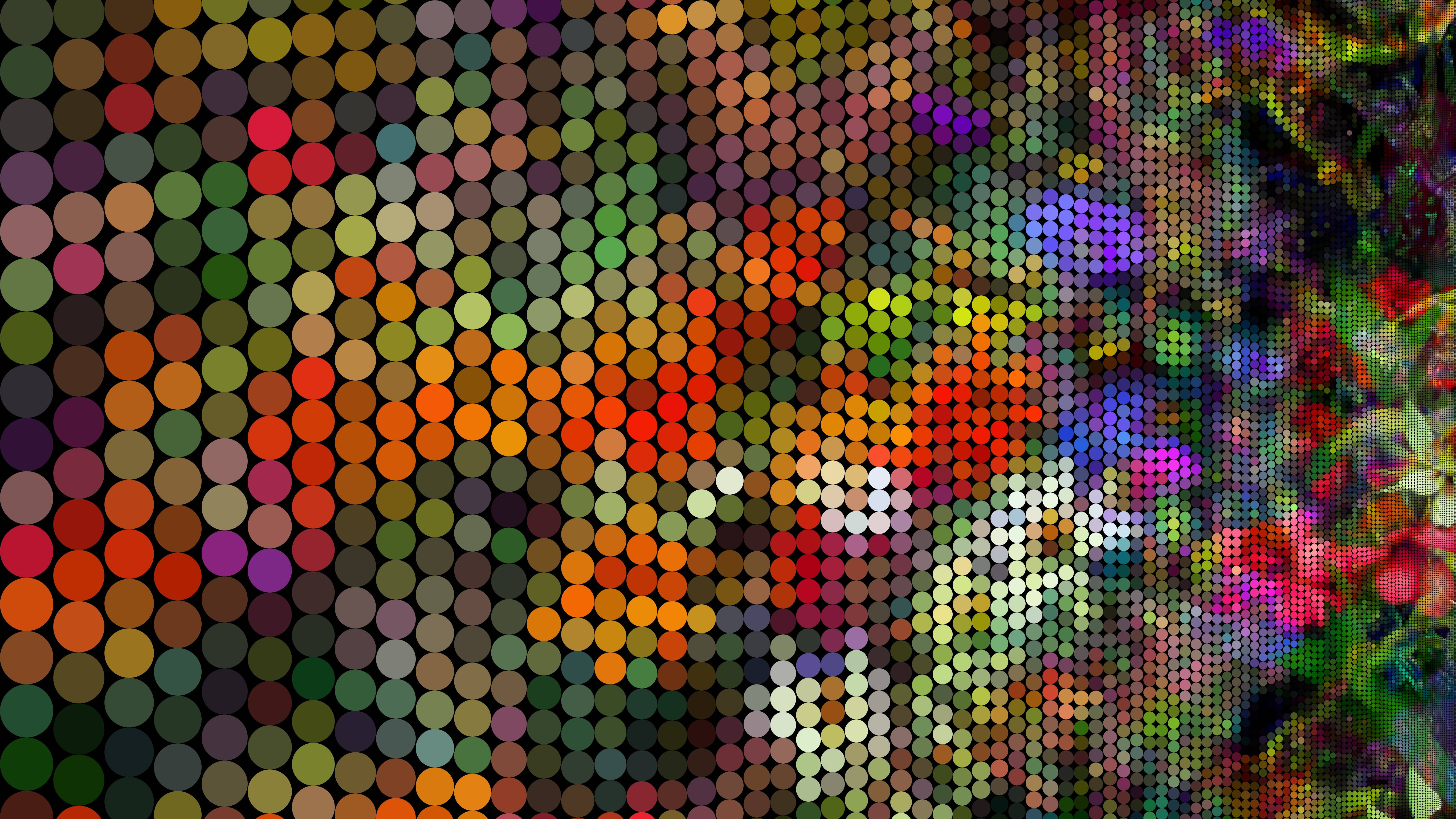 psychedelic flowers, pixel art, vibrant mosaic, 5K Desktop Wallpaper
