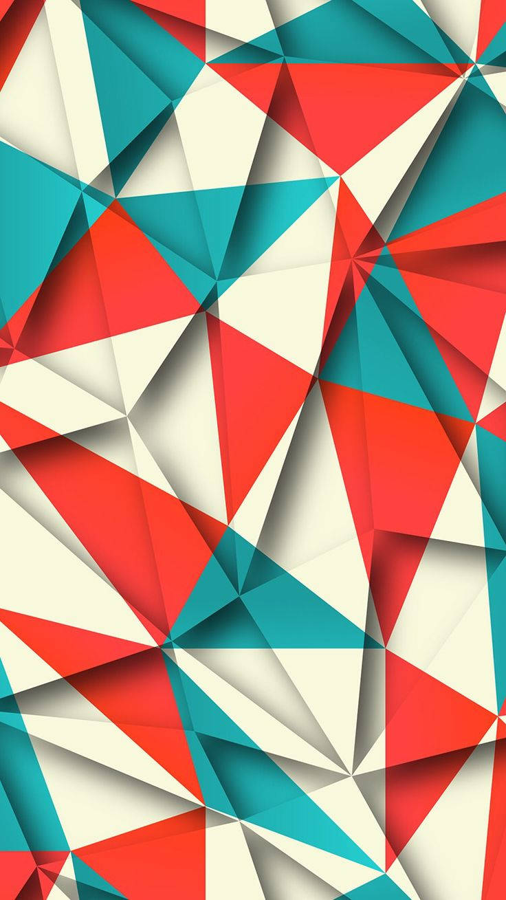 3D Phone, geometric shapes, paper folds, HD Phone Wallpaper