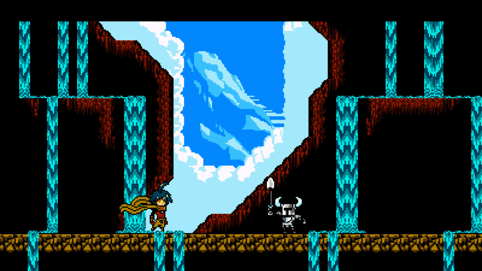 Pixel Game, Pixel-art, bridge, Full HD Desktop Wallpaper