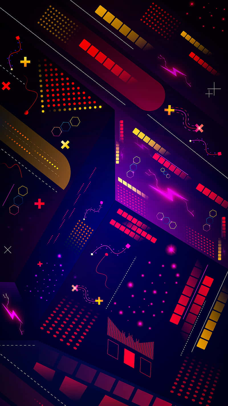 Pixel Phone, neon, geometric shapes, HD Phone Wallpaper