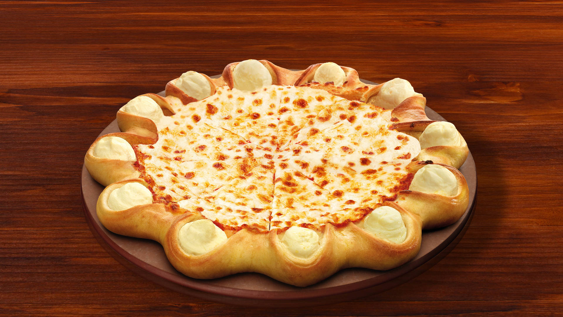 Pizza Hut, cheese stuffed bread bowls, golden-brown cheese pizza, Full HD Desktop Wallpaper