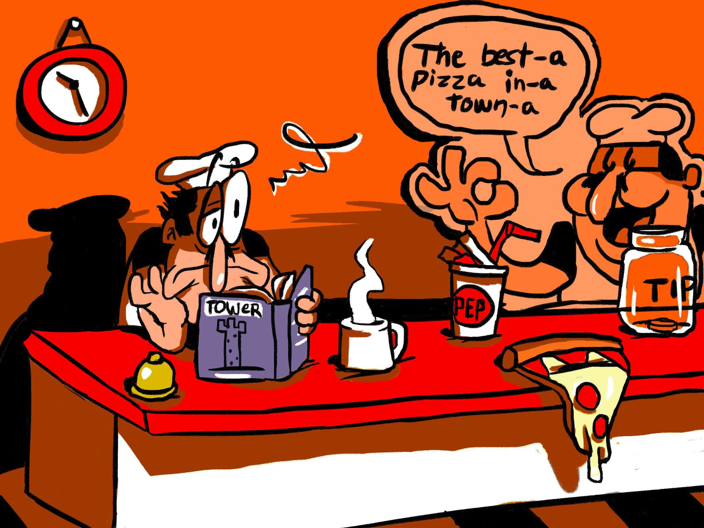 Pizza Tower, cartoon chef, pizza, Full HD Desktop Wallpaper