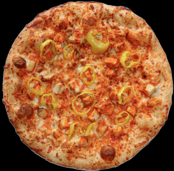 Spicy Chicken Pepper Pizza, buffalo chicken, melted cheese, SD Desktop Wallpaper