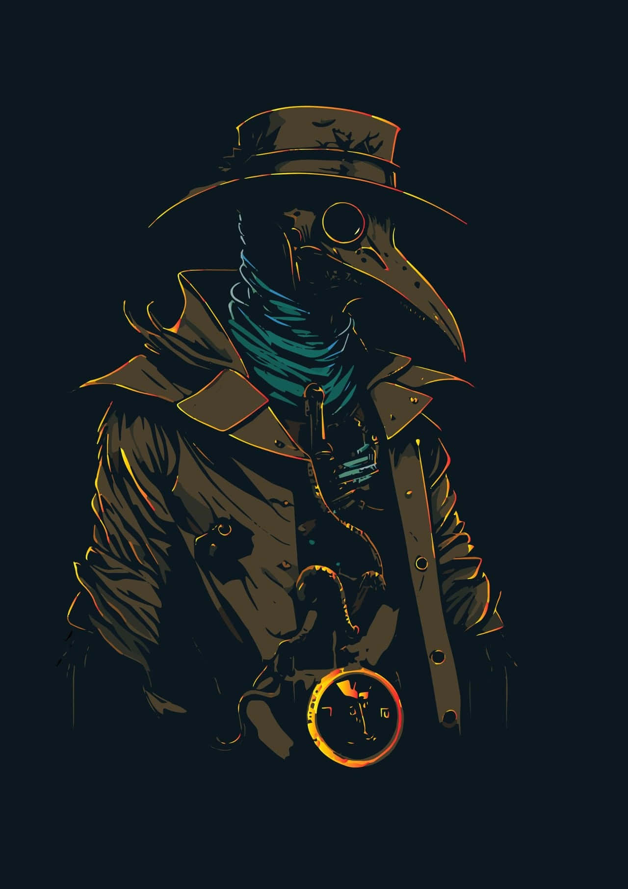 plague doctor, dark coat, bird mask, HD Phone Wallpaper
