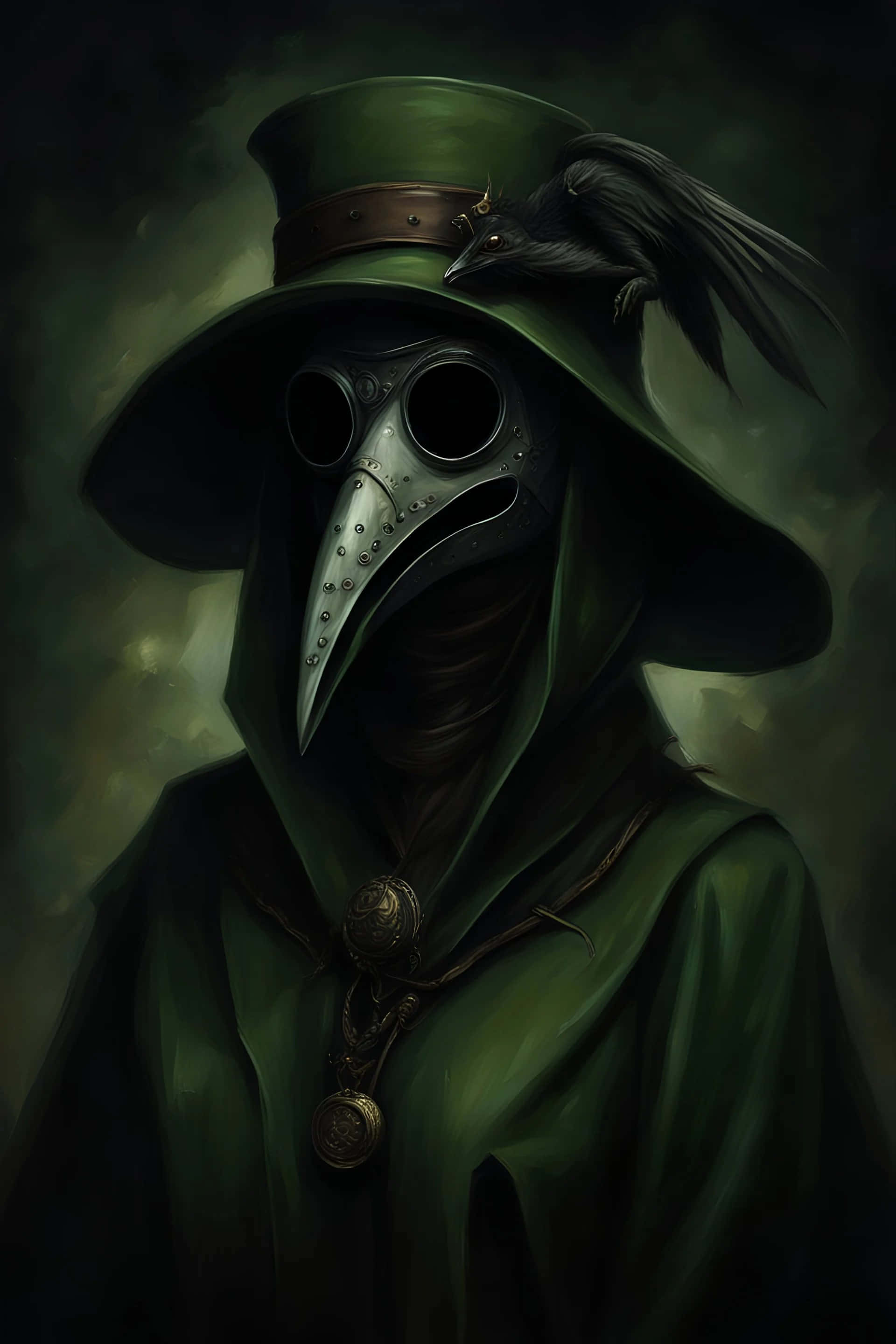 plague doctor, bird-like mask, crow, 2K Phone Wallpaper