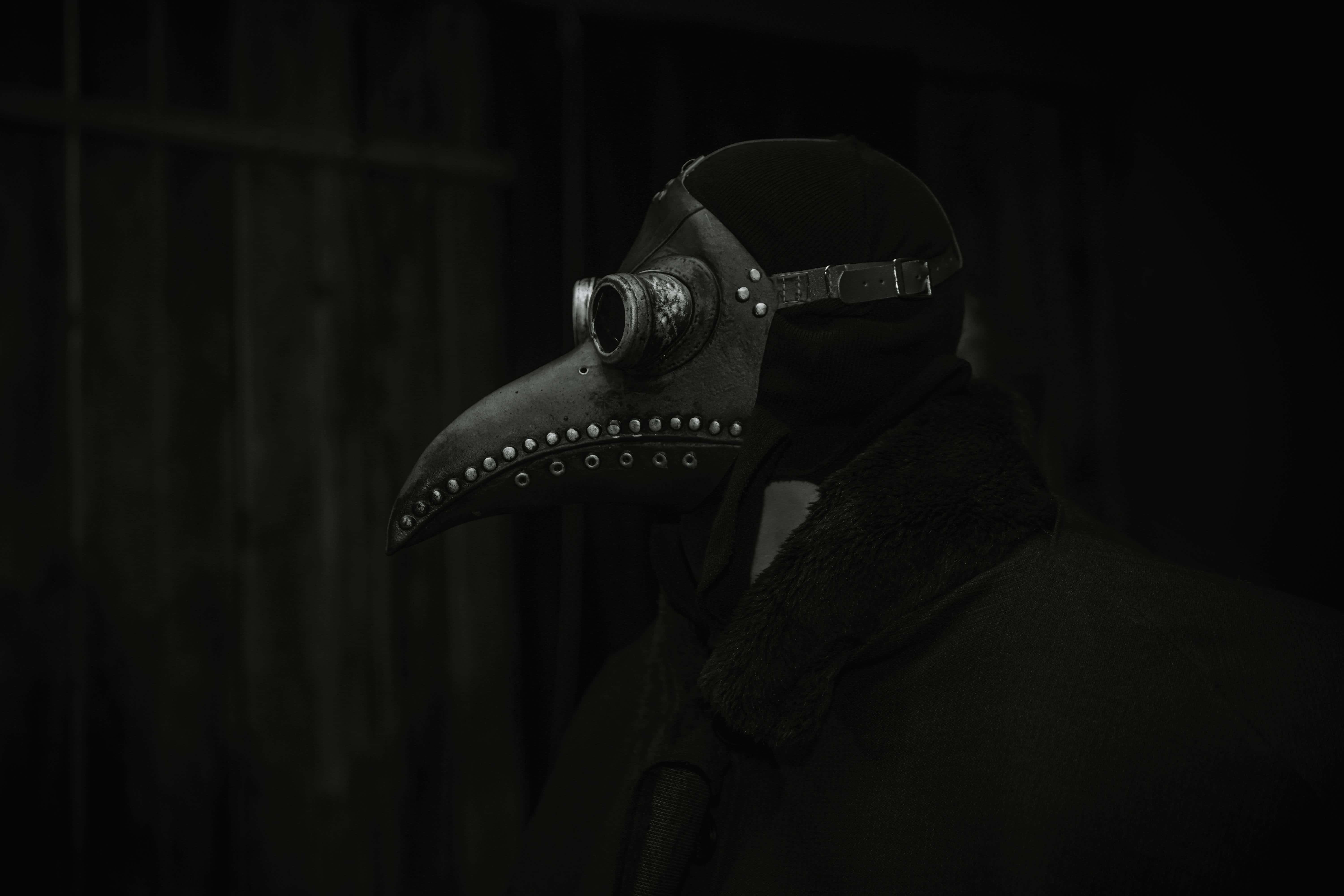 Plague Doctor, dark plague doctor mask, long beak, 5K Desktop Wallpaper