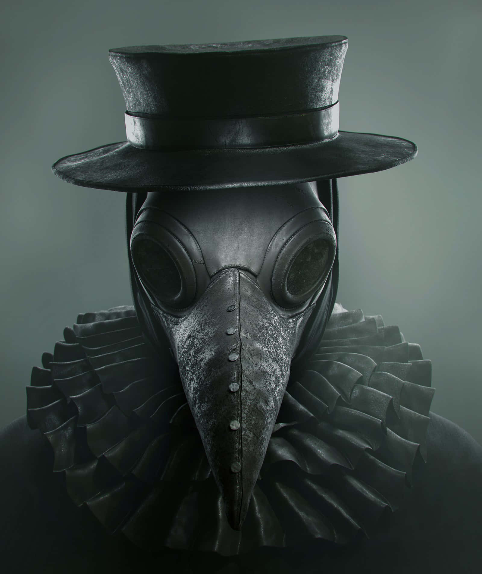 plague doctor, black top hat, ruffled collar, HD Phone Wallpaper