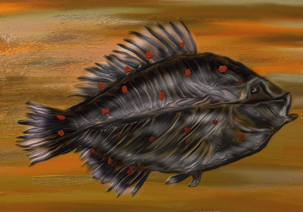 Plaice, red spots, spiky fins, HD Desktop Wallpaper
