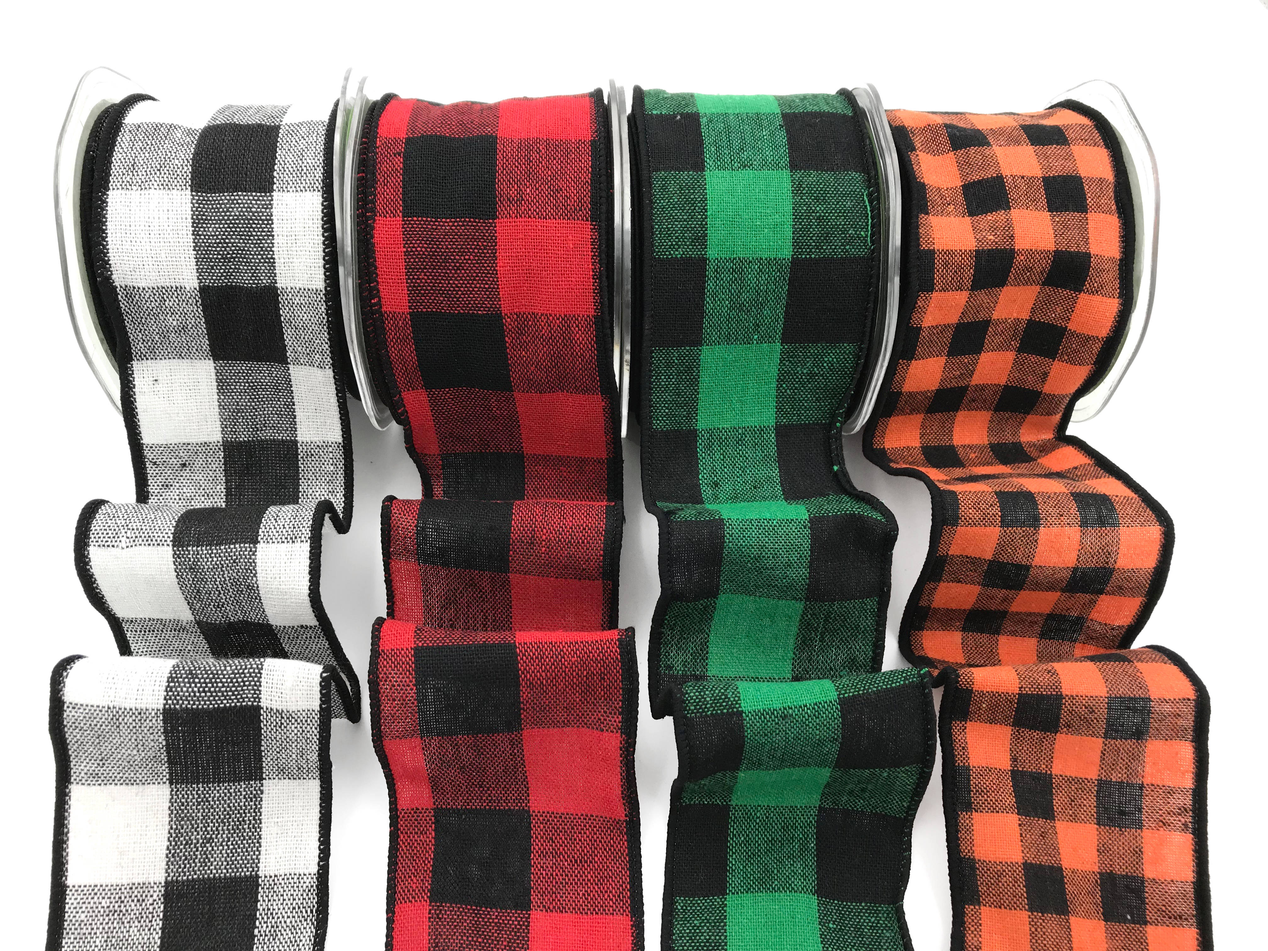 buffalo plaid, black white red green and orange, plaid ribbon, 4K Desktop Wallpaper