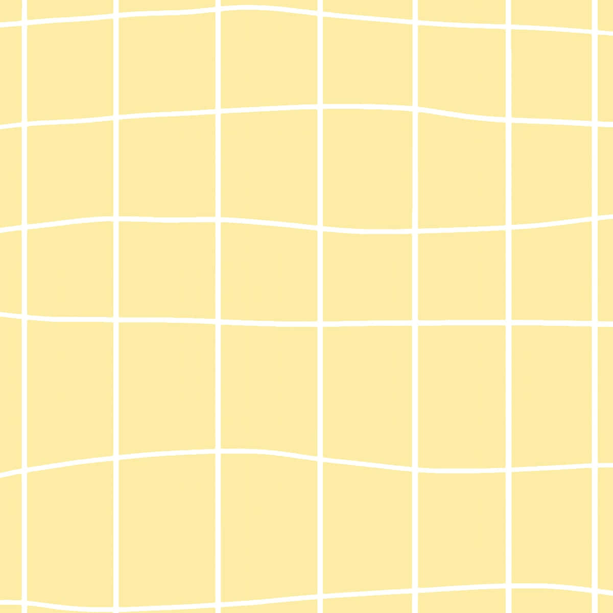 aesthetic yellow wavy plaid, soft yellow background, gently wavy white grid lines, SD Desktop Wallpaper