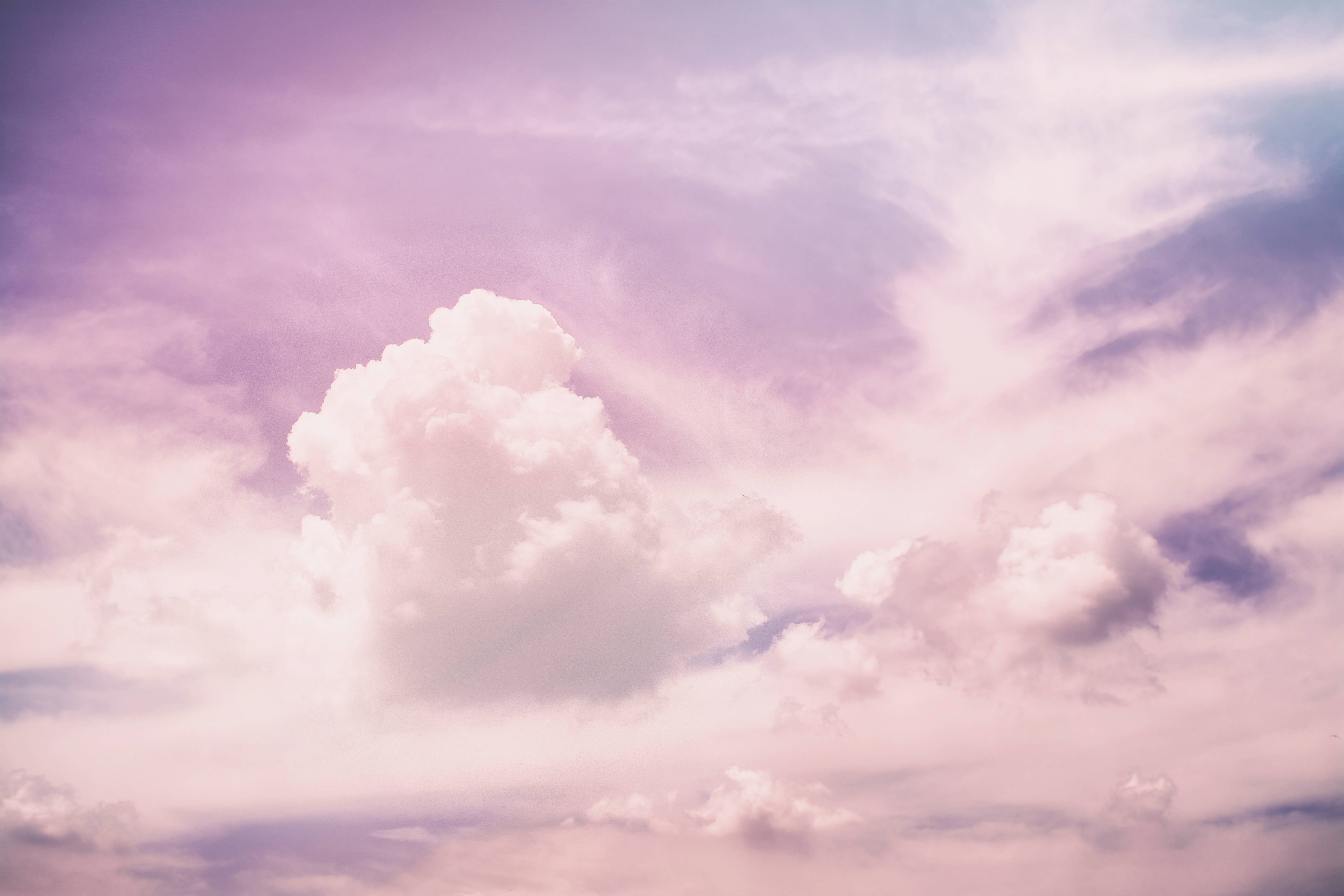 pink aesthetic, soft pink, purple sky, 5K Desktop Wallpaper