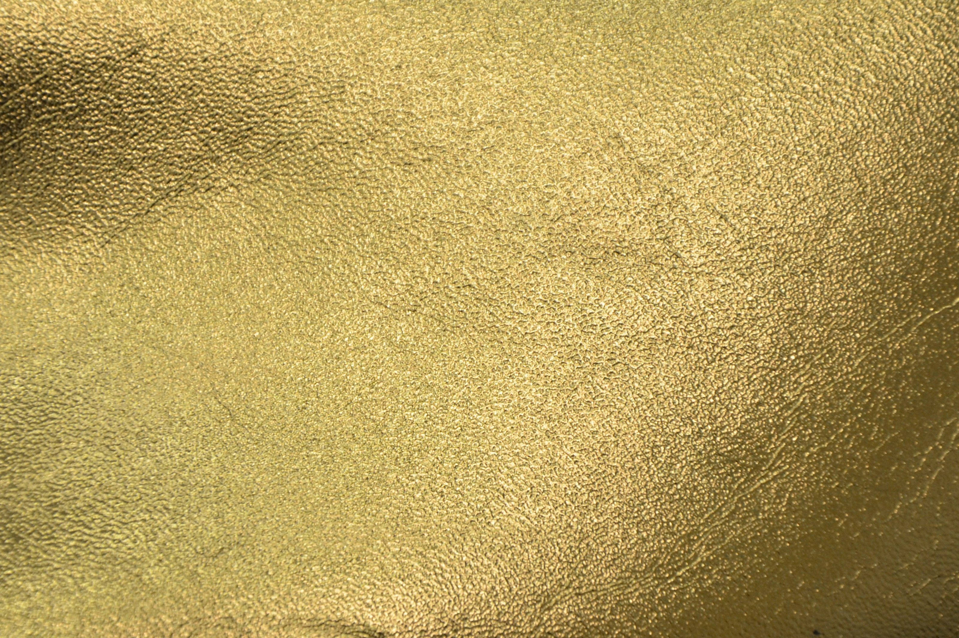 Plain Gold, leather textile, golden metallic surface, 2K Desktop Wallpaper