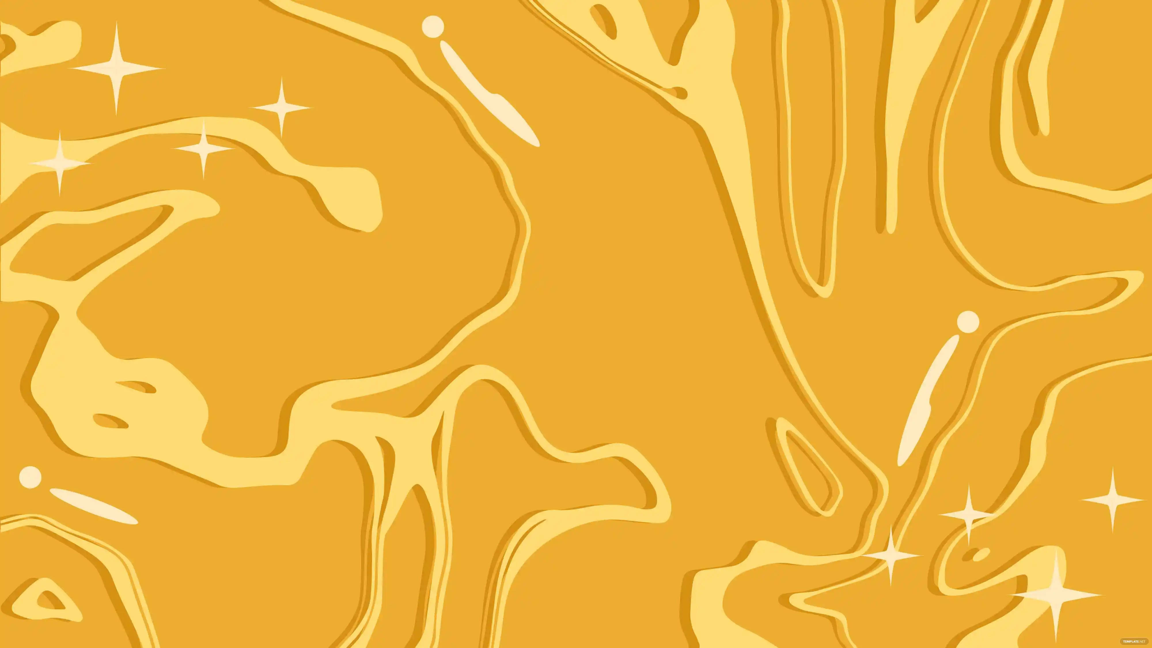 Plain Gold, abstract yellow lines, golden abstract waves, 4K Desktop Wallpaper