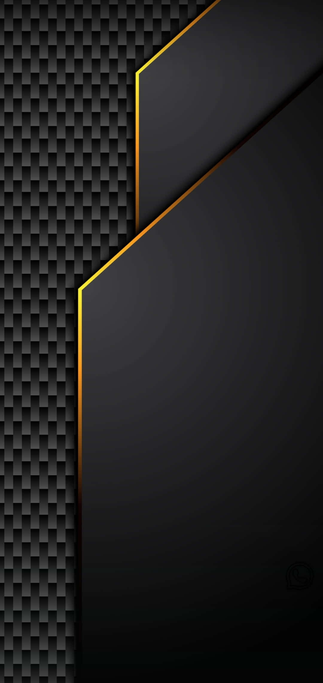 Black Gold, geometric gold accents, textured carbon fiber pattern, Full HD Phone Wallpaper