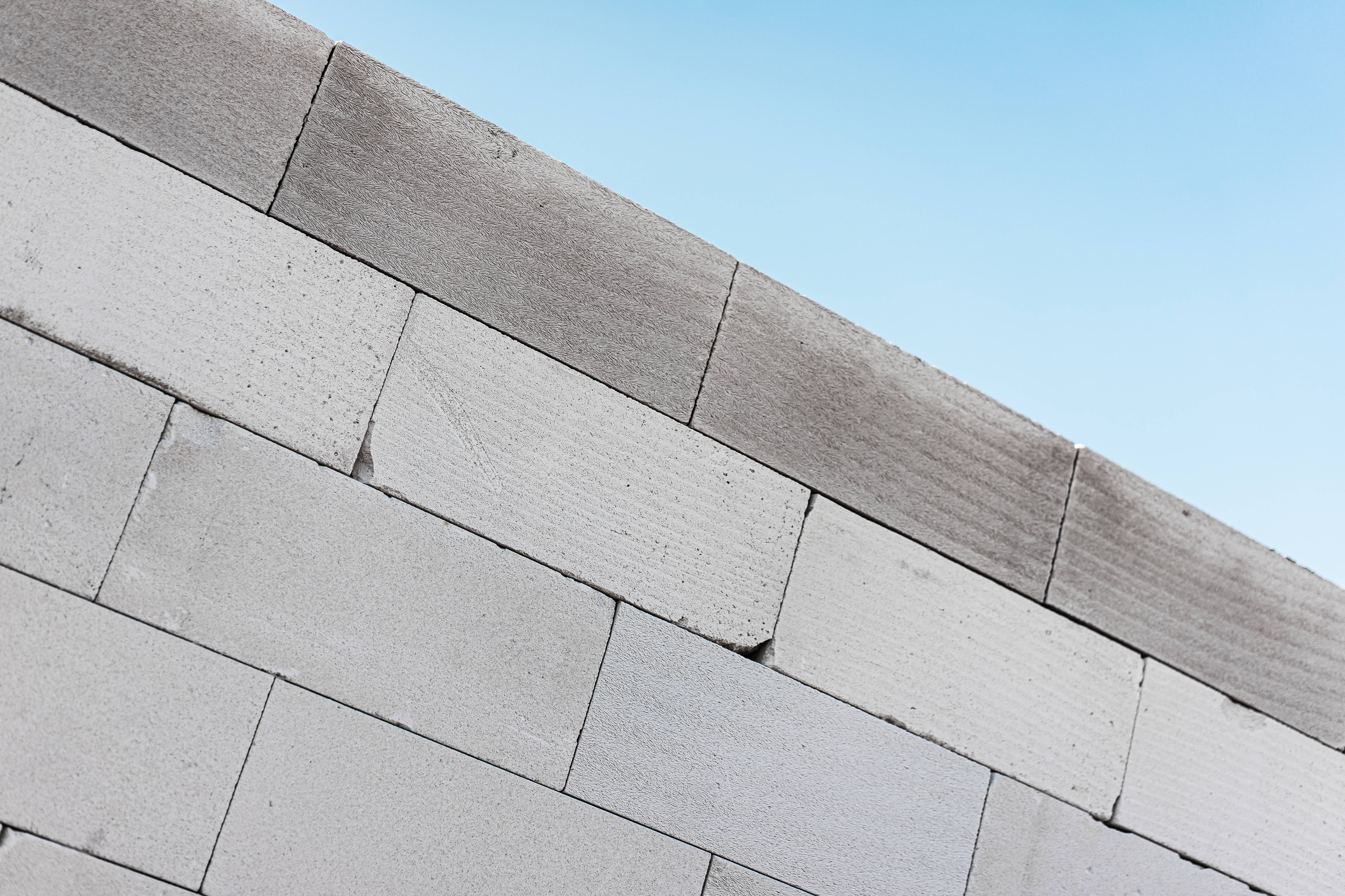 Plain Grey, gray concrete blocks, wall, 5K Desktop Wallpaper