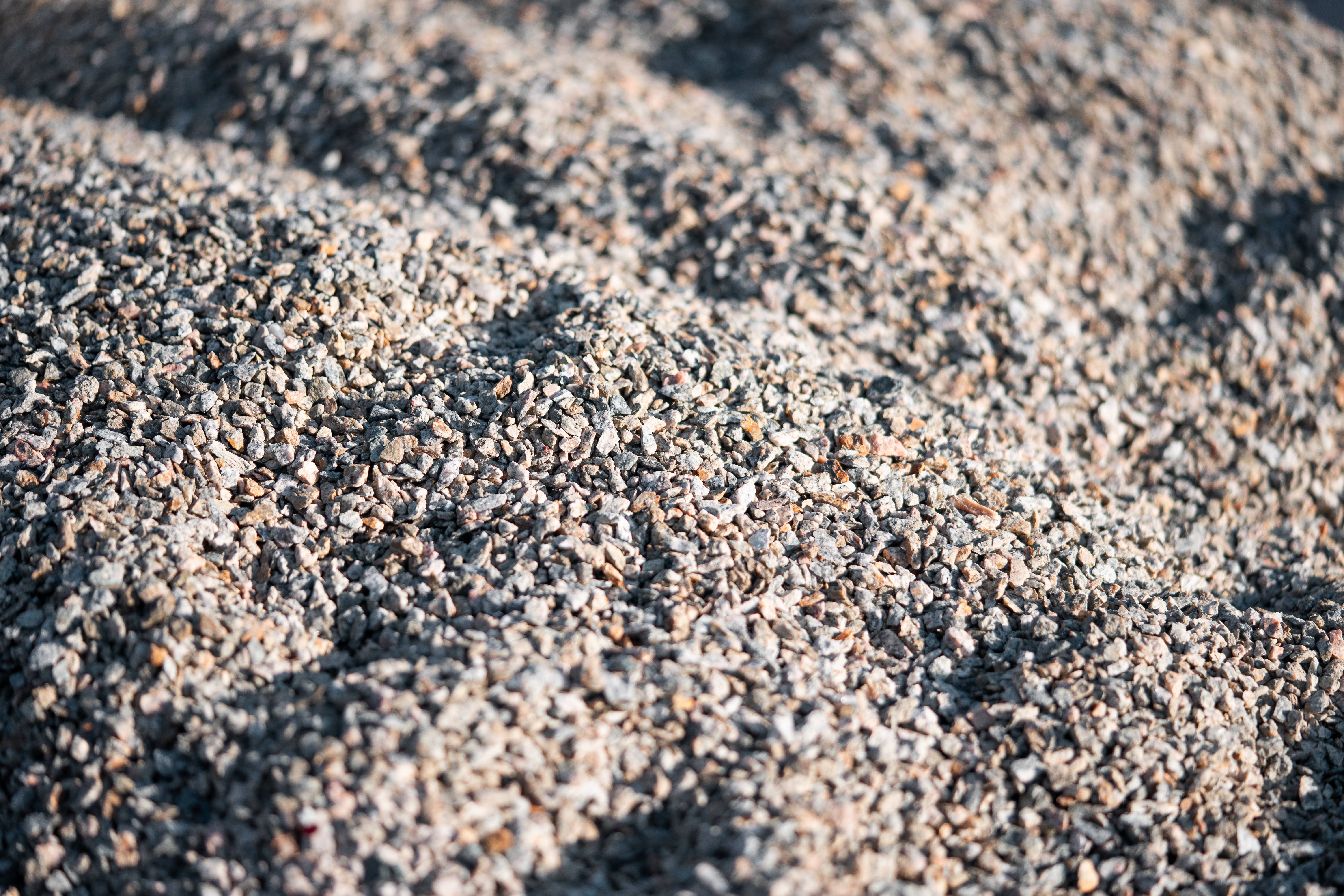 crushed rocks, plain grey, sunlit gravel, 5K Desktop Wallpaper