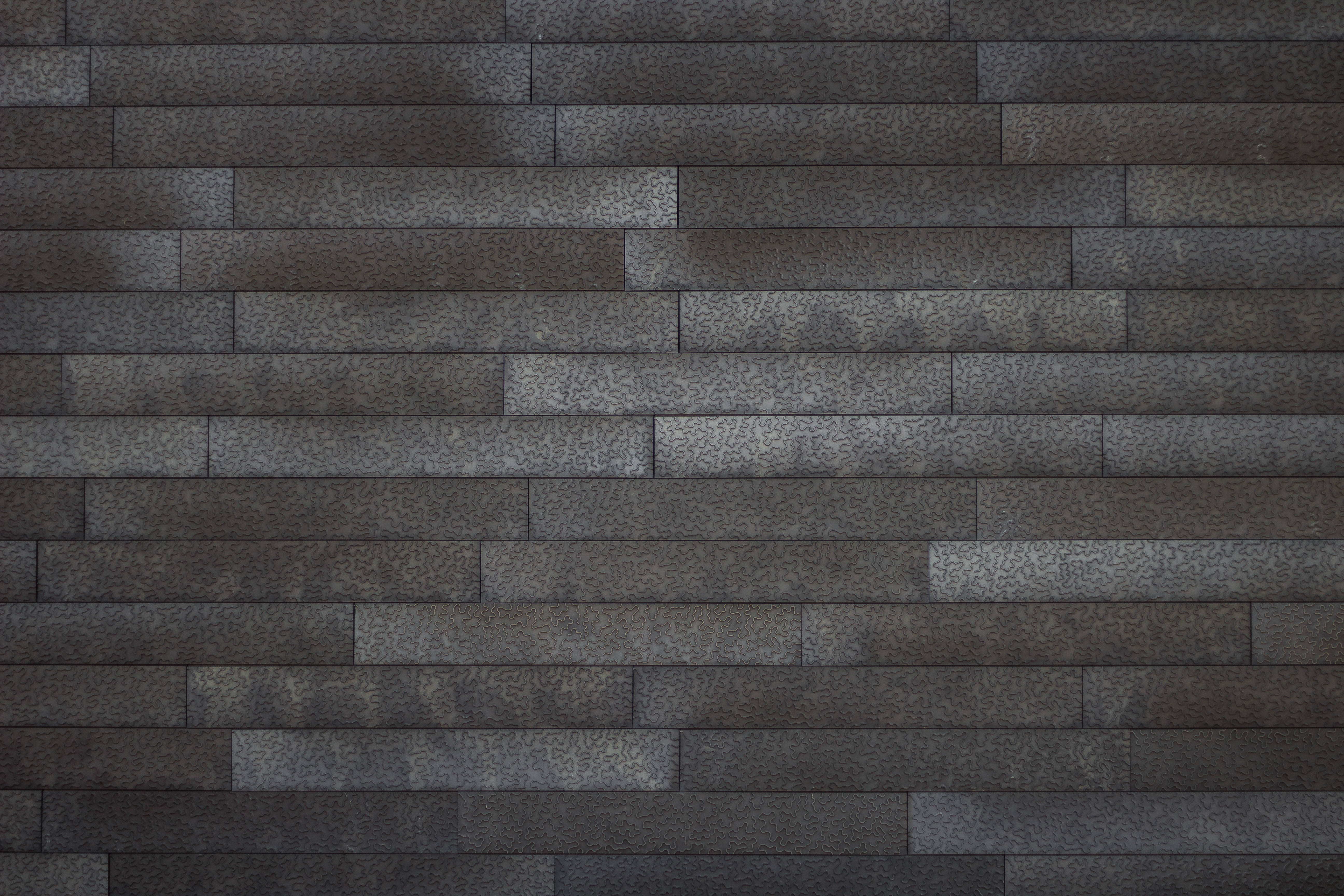 Plain Grey, long bricks, dark gray stone brick wall, 5K Desktop Wallpaper