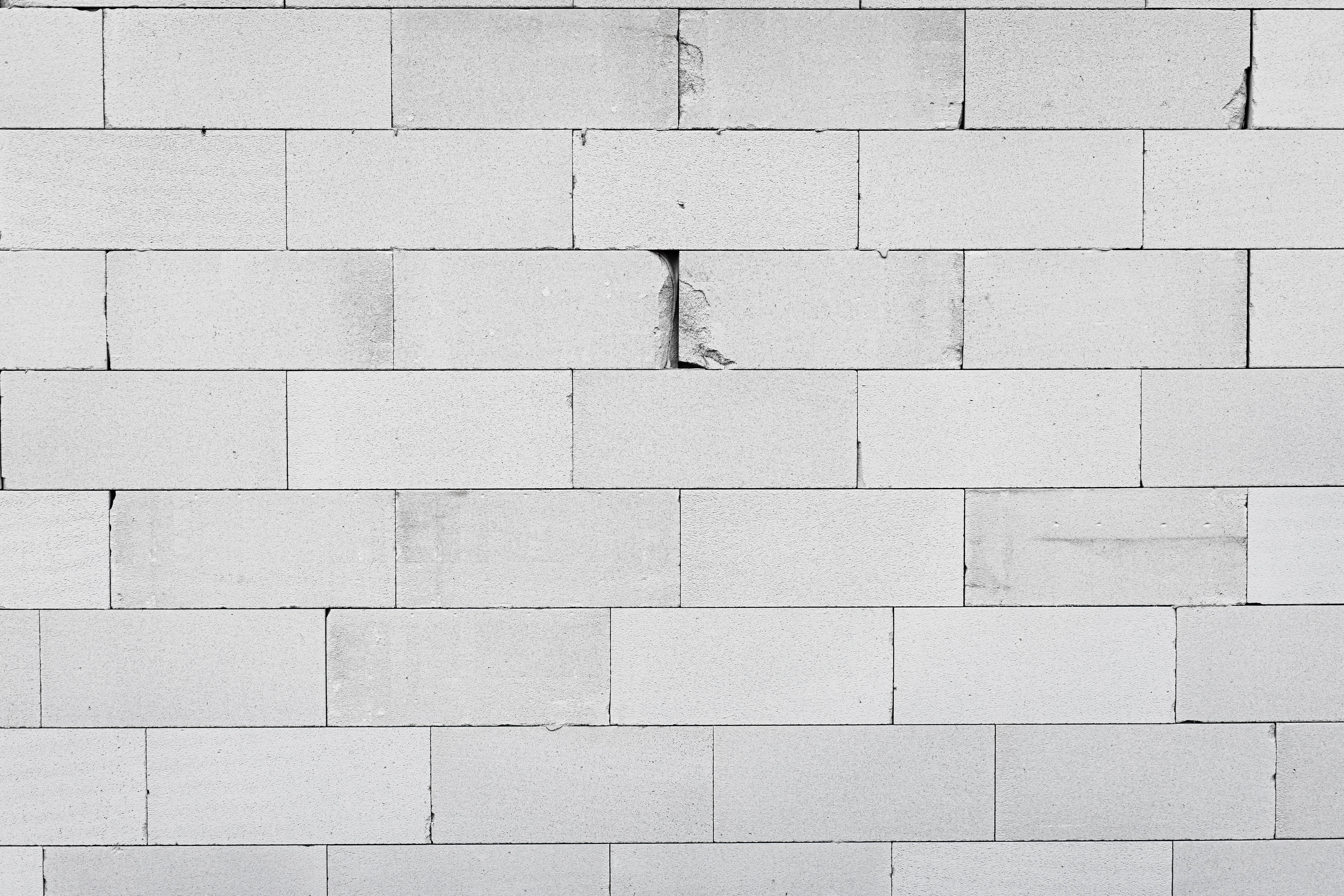 white bricks, plain grey, clean white brick wall, 5K Desktop Wallpaper