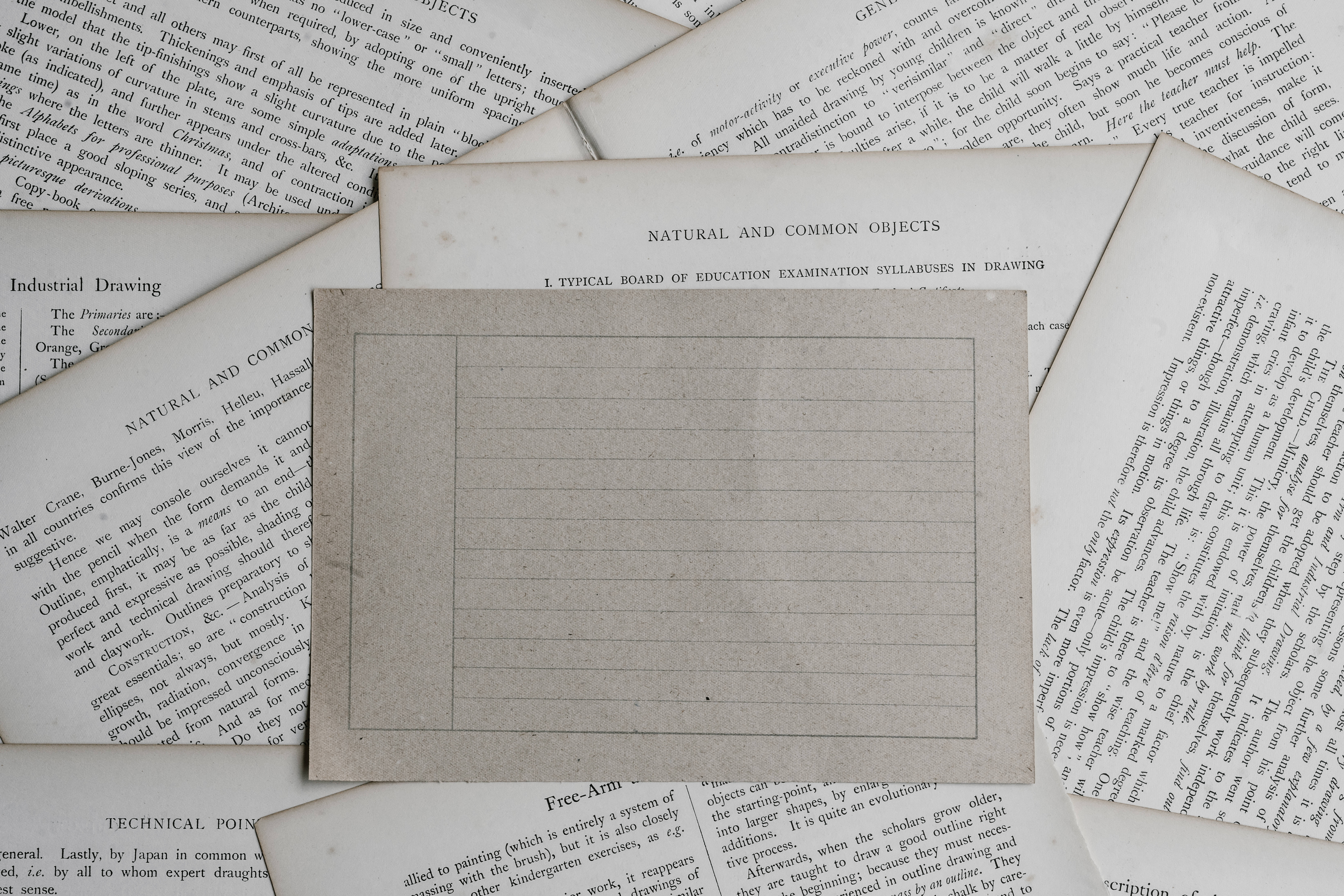 Plain Grey, ripped pages, vintage drawing exam papers, 5K Desktop Wallpaper