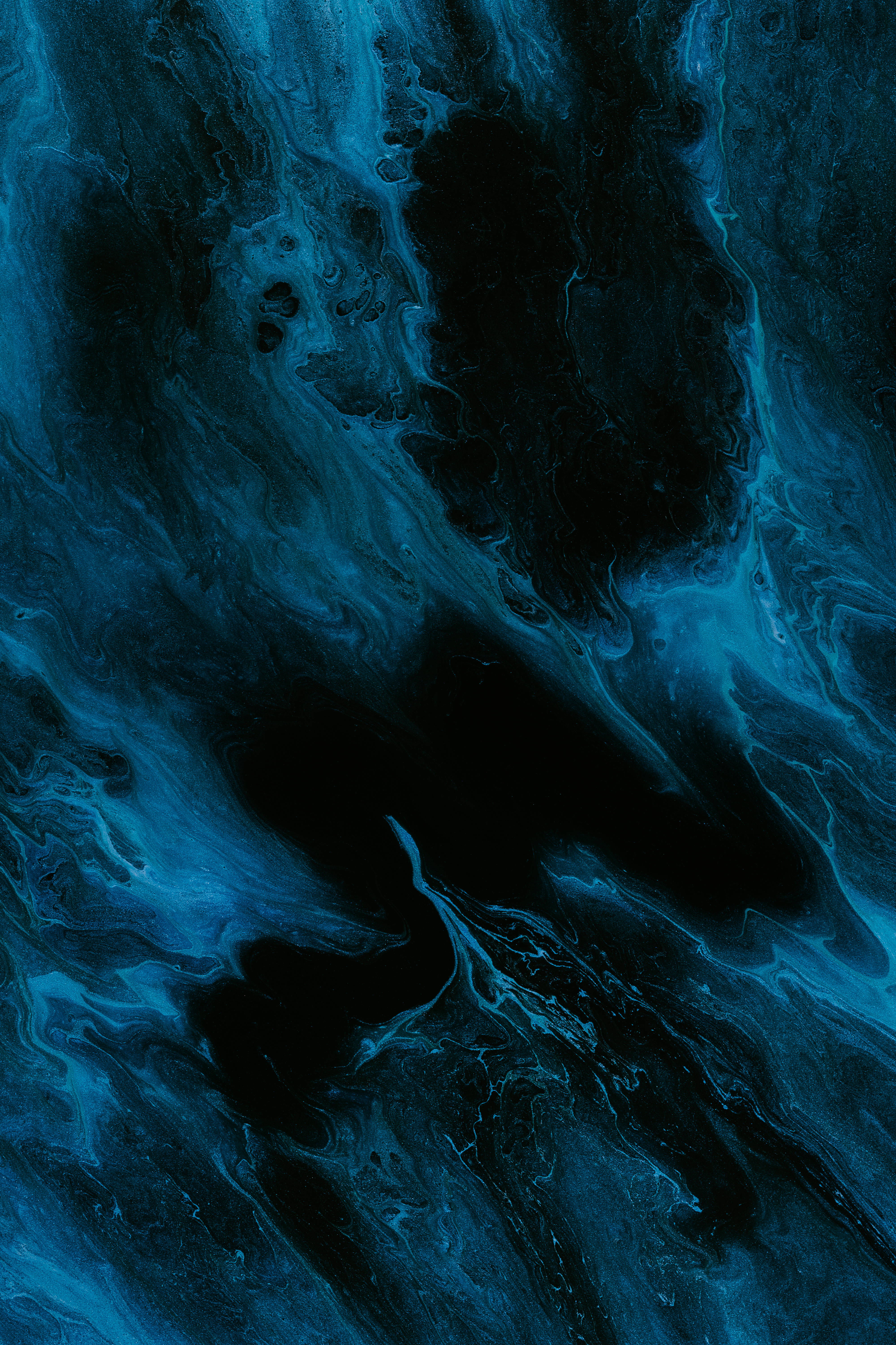 navy blue, ink swirls, abstract pattern, 5K Phone Wallpaper