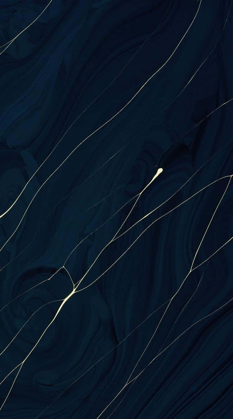 navy blue, gold marble texture, glowing golden lines, HD Phone Wallpaper