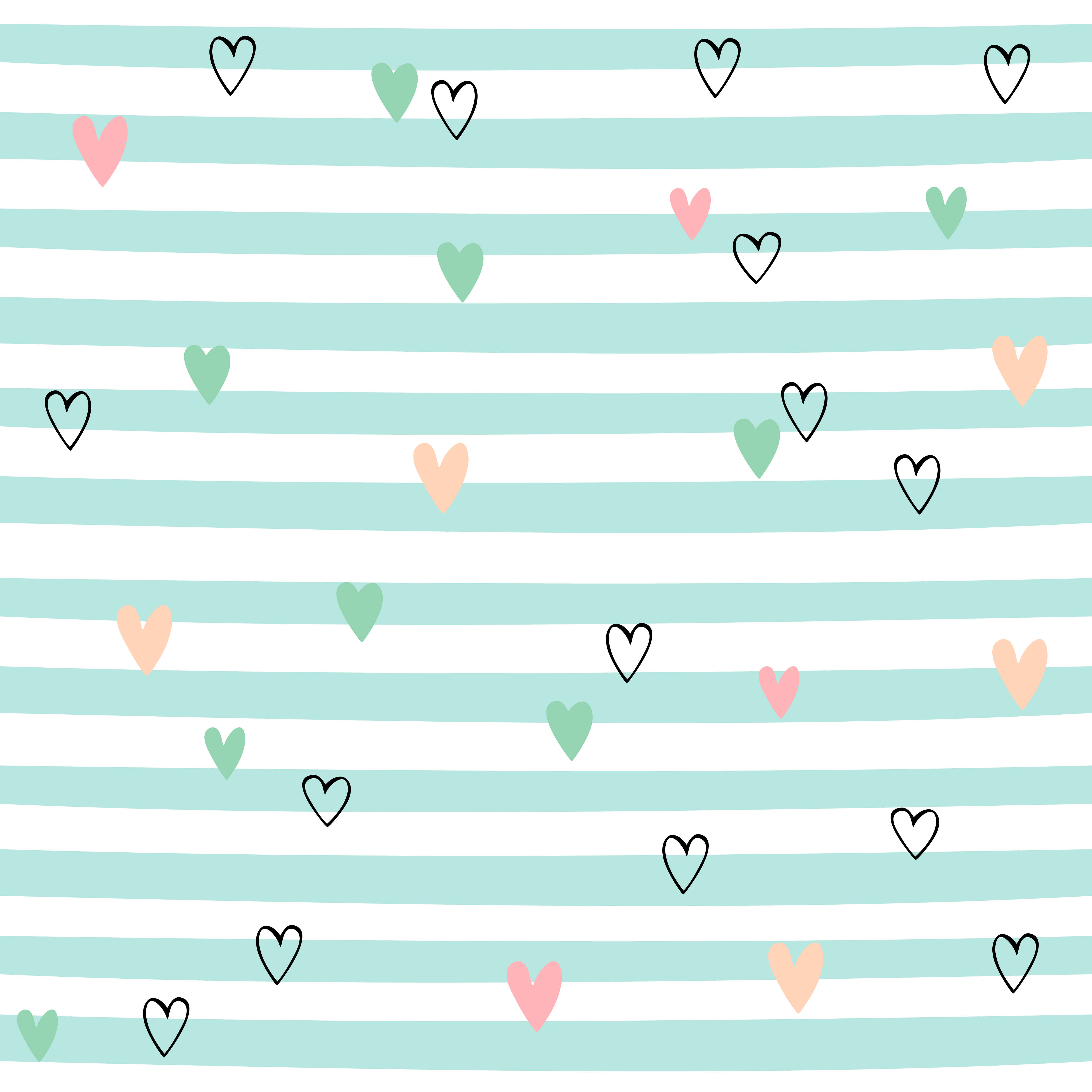 pastel mint, white, pink peach, 4K Desktop Wallpaper