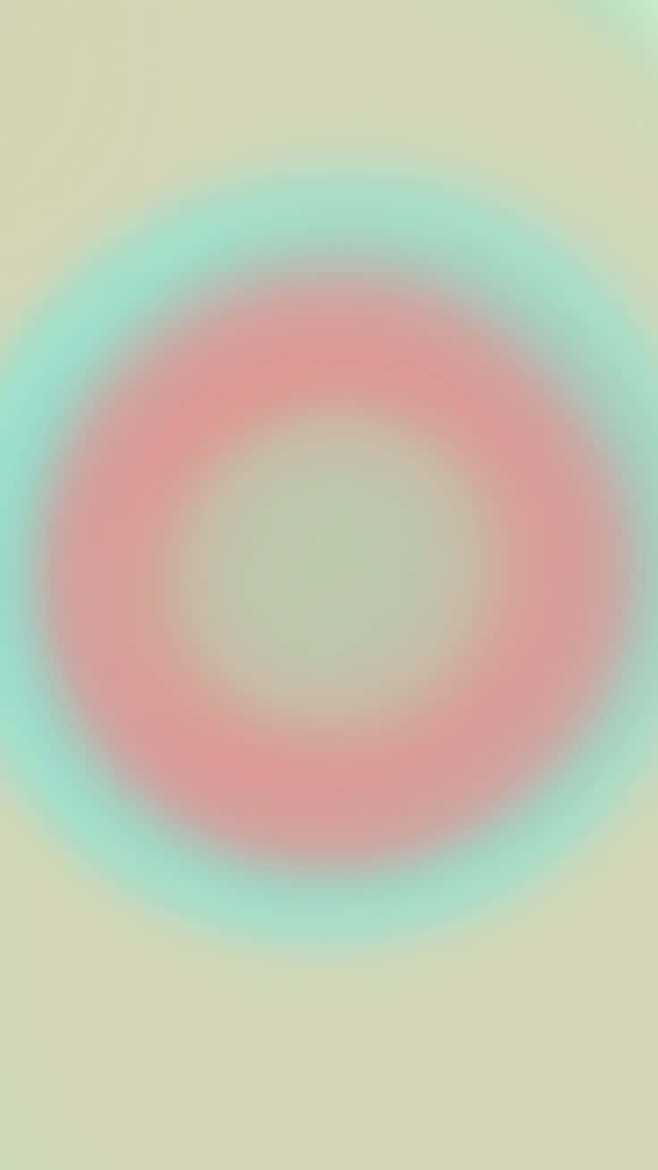 pastel concentric circles, pink, teal, HD Phone Wallpaper