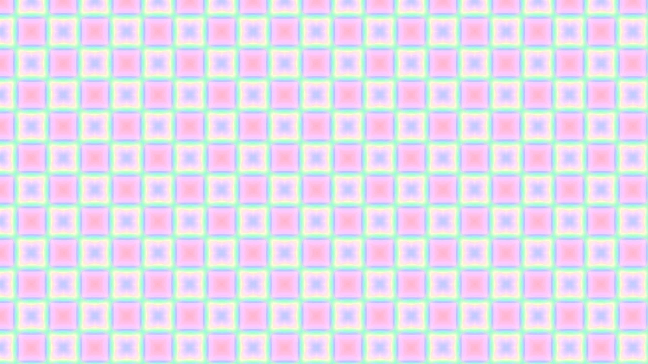 pastel pink, cyan, glowing halos, 2K Desktop Wallpaper