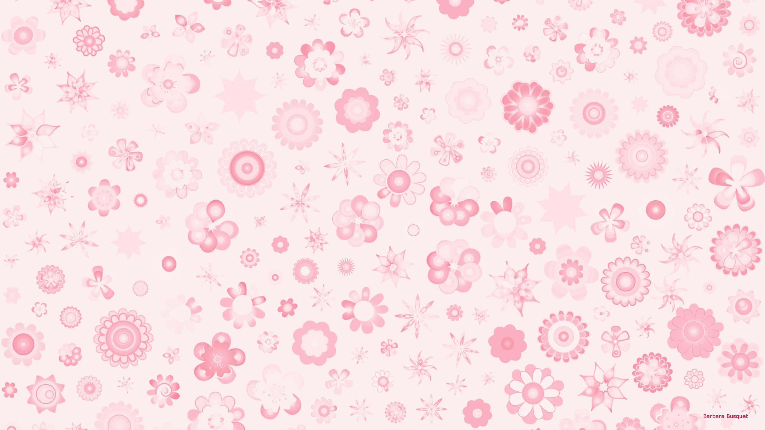 plain pink desktop, soft pink, floral patterns, 2K Desktop Wallpaper