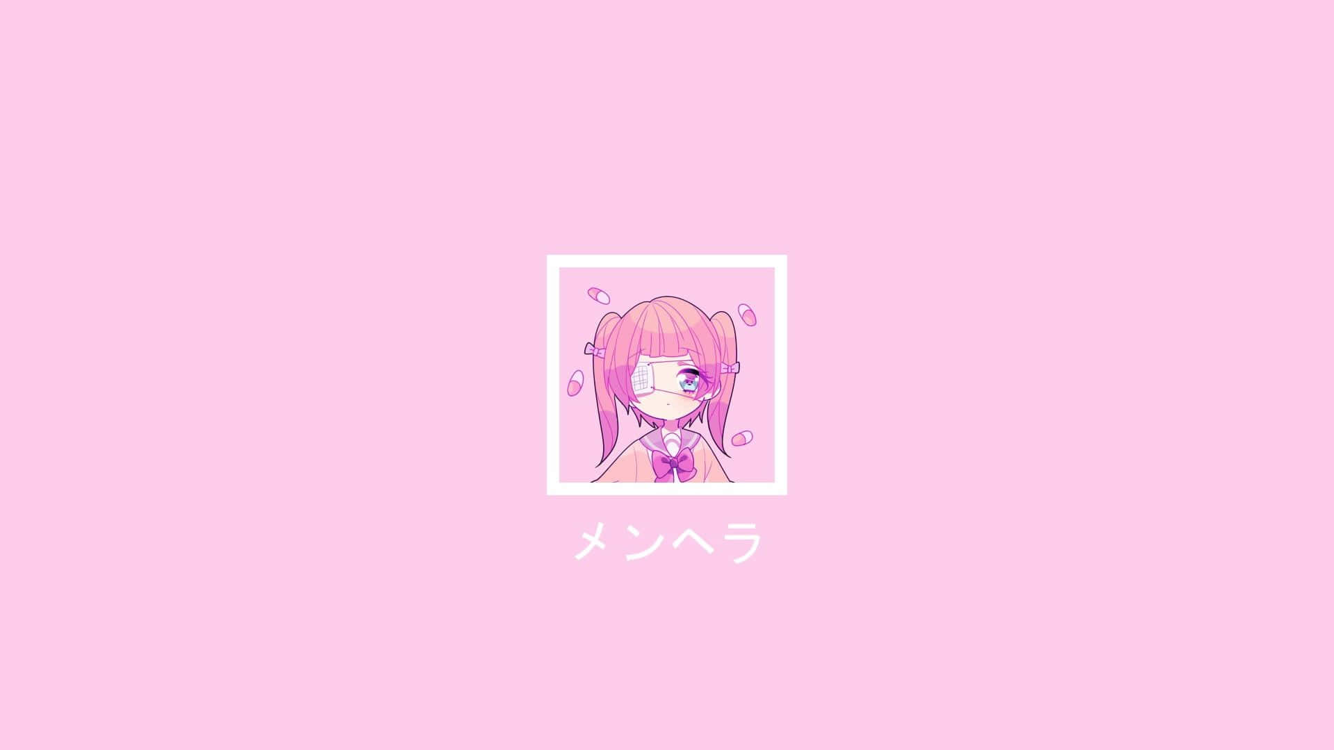 Plain Pink Anime Girl Desktop, pink hair, mask, Full HD Desktop Wallpaper