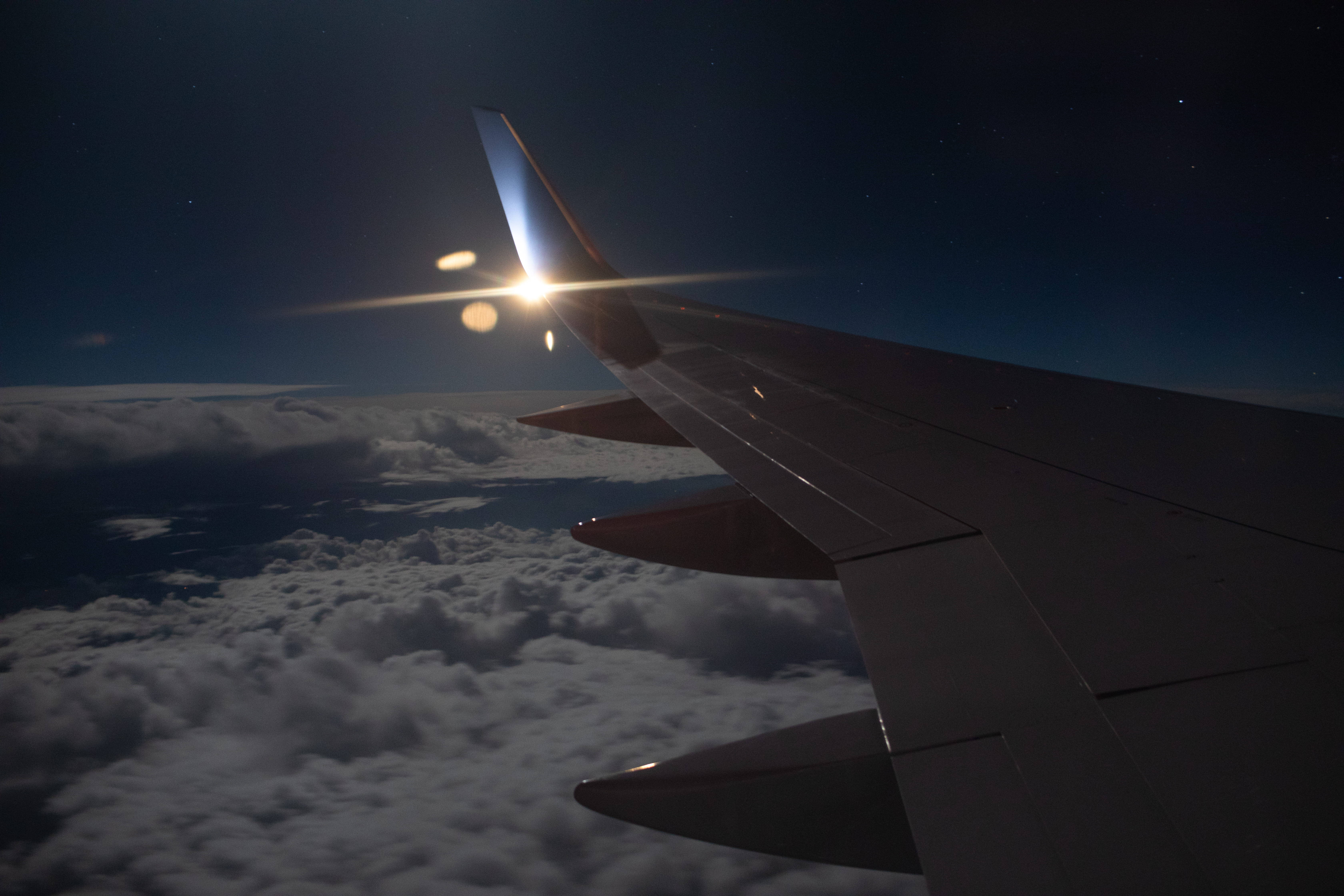 Plane Window, Night Sight, starry night sky, 5K Desktop Wallpaper