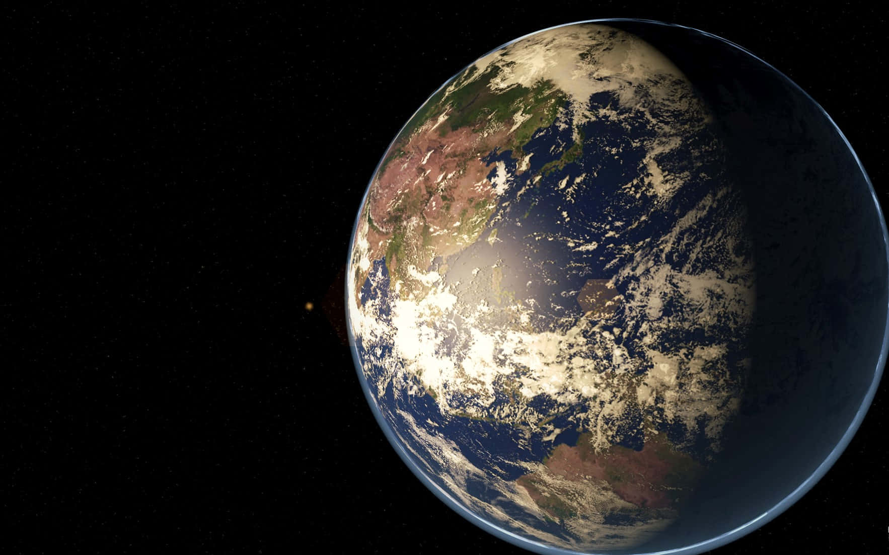 Earth, blue oceans, green continents, HD Desktop Wallpaper